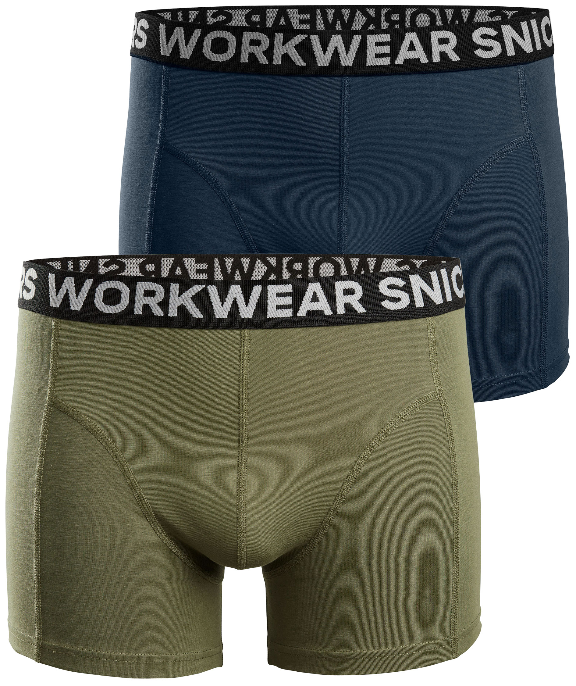 Snickers 2-pack boksershorts, Navy/Khaki Green, Navy/Khaki Green, swatch