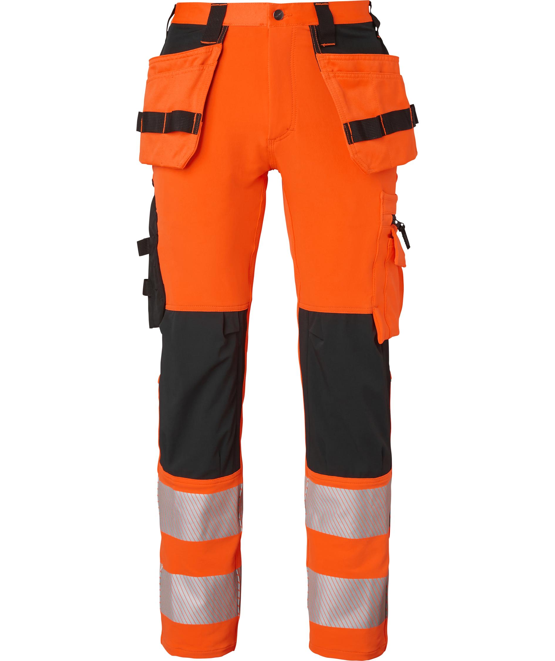 Top Swede h&aring;ndverksbukse 313 full stretch, Oransje/Svart