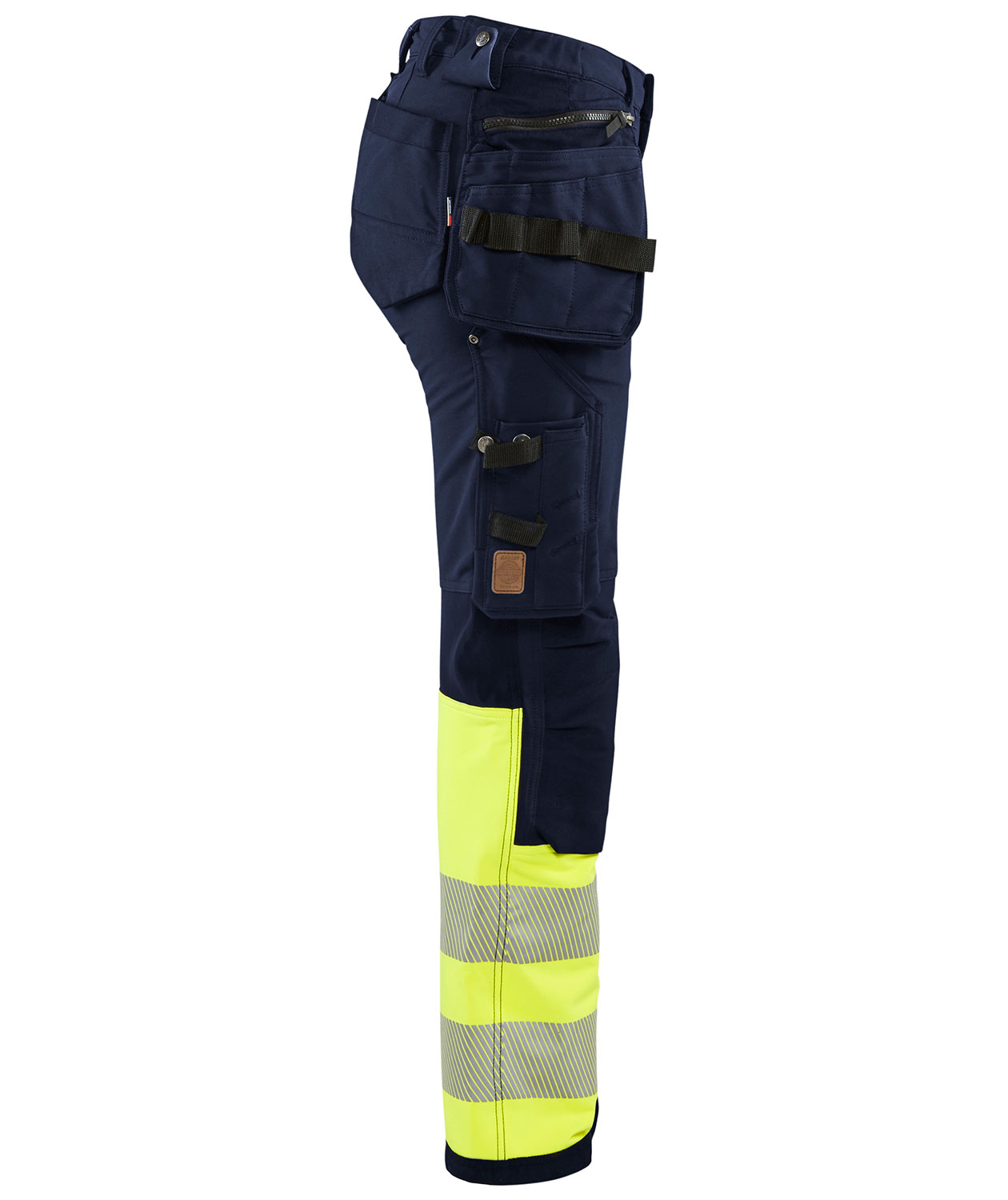 Bl&aring;kl&auml;der women&acute;s craftsman trousers full stretch, Black/Hi-Vis Yellow, large image number 2