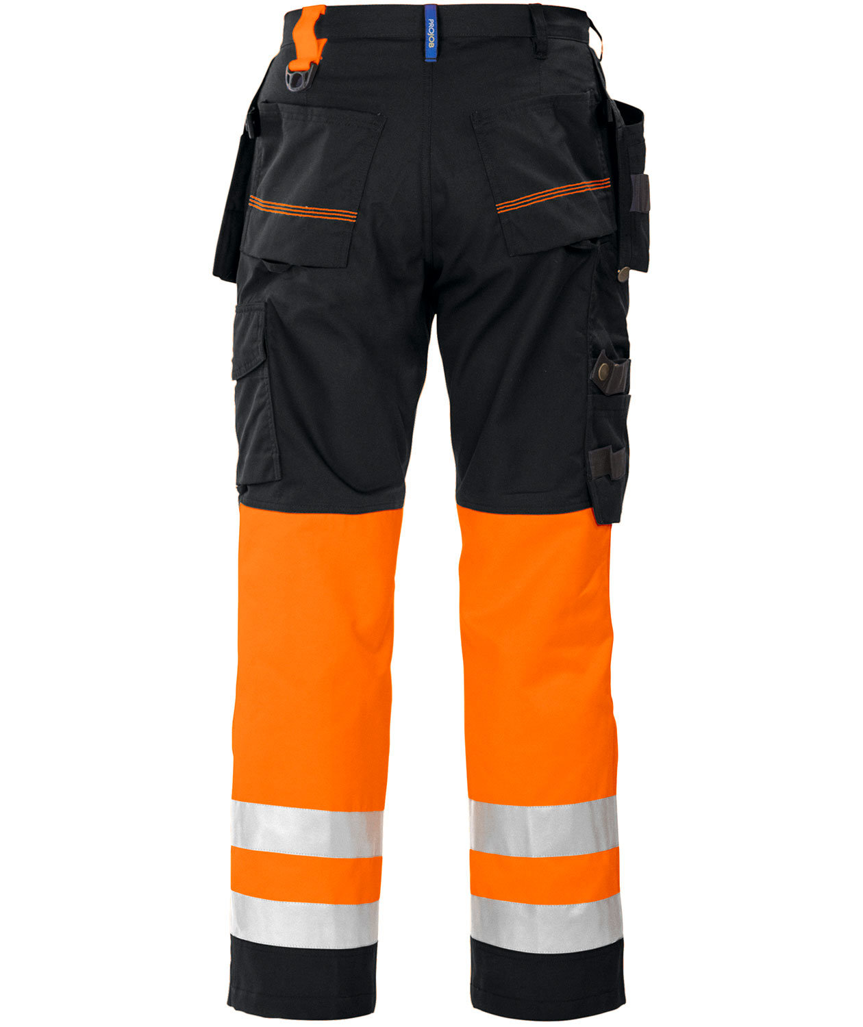 ProJob arbetsbyxa 6502, Svart/Hi-vis Orange