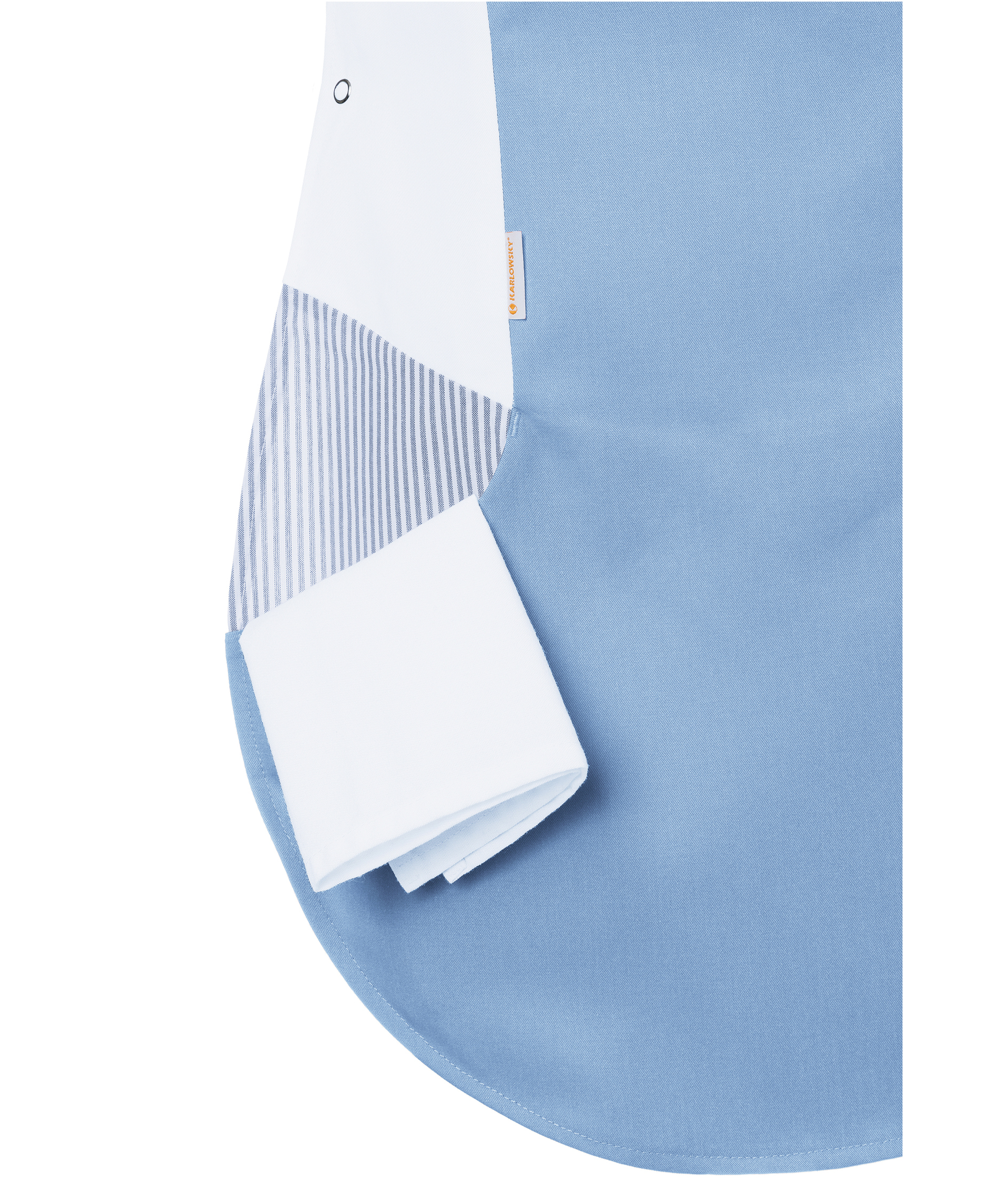 Karlowsky Laila women's sandwich apron, Light Blue/White, large image number 5