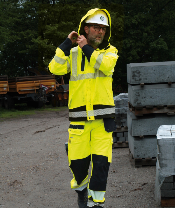 Lyngs&oslash;e stretch Shelljacke full stretch, Hi-vis Gelb/Schwarz, large image number 3