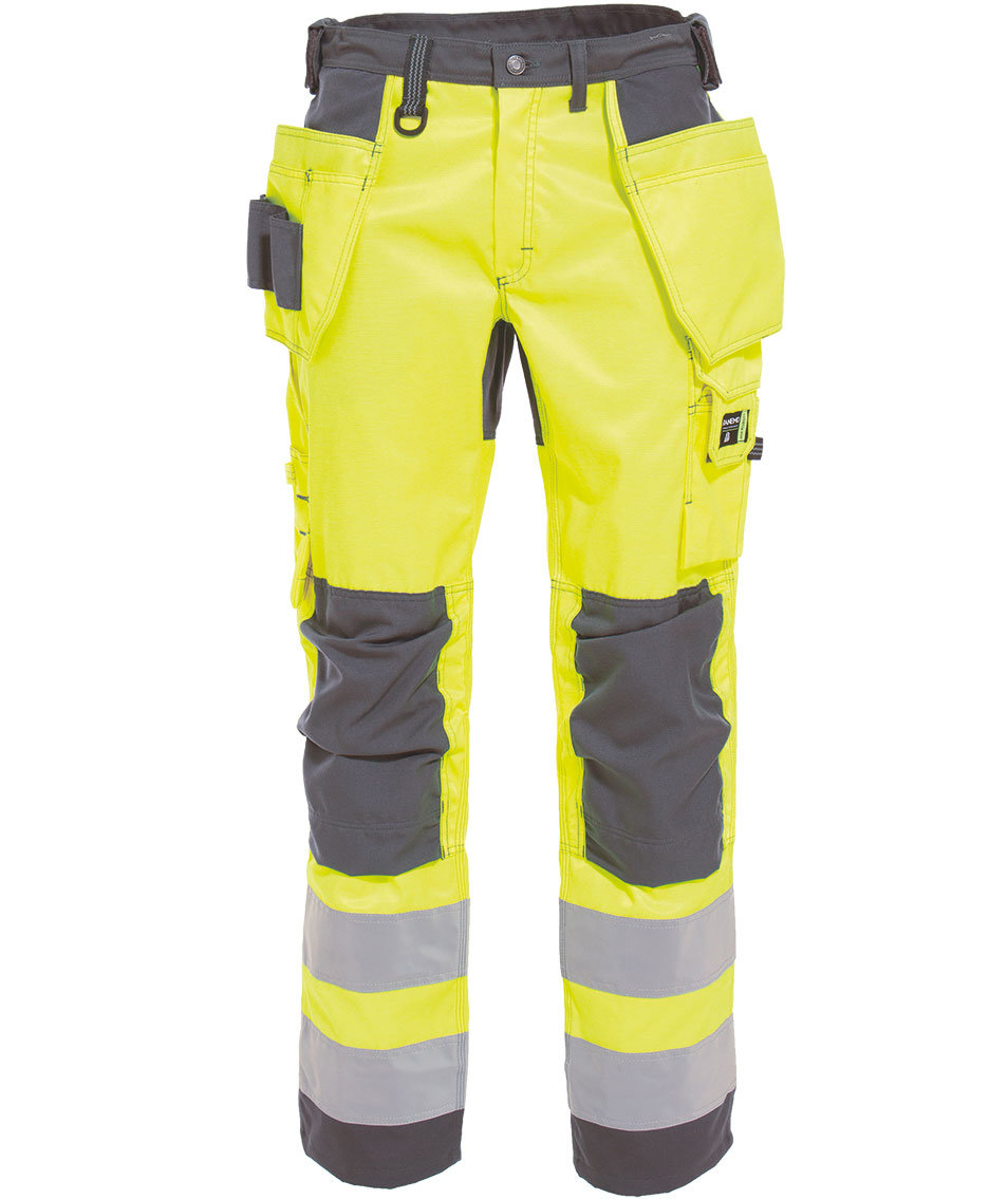 Tranemo CE-ME craftsman trousers, Hi-vis Yellow/Grey