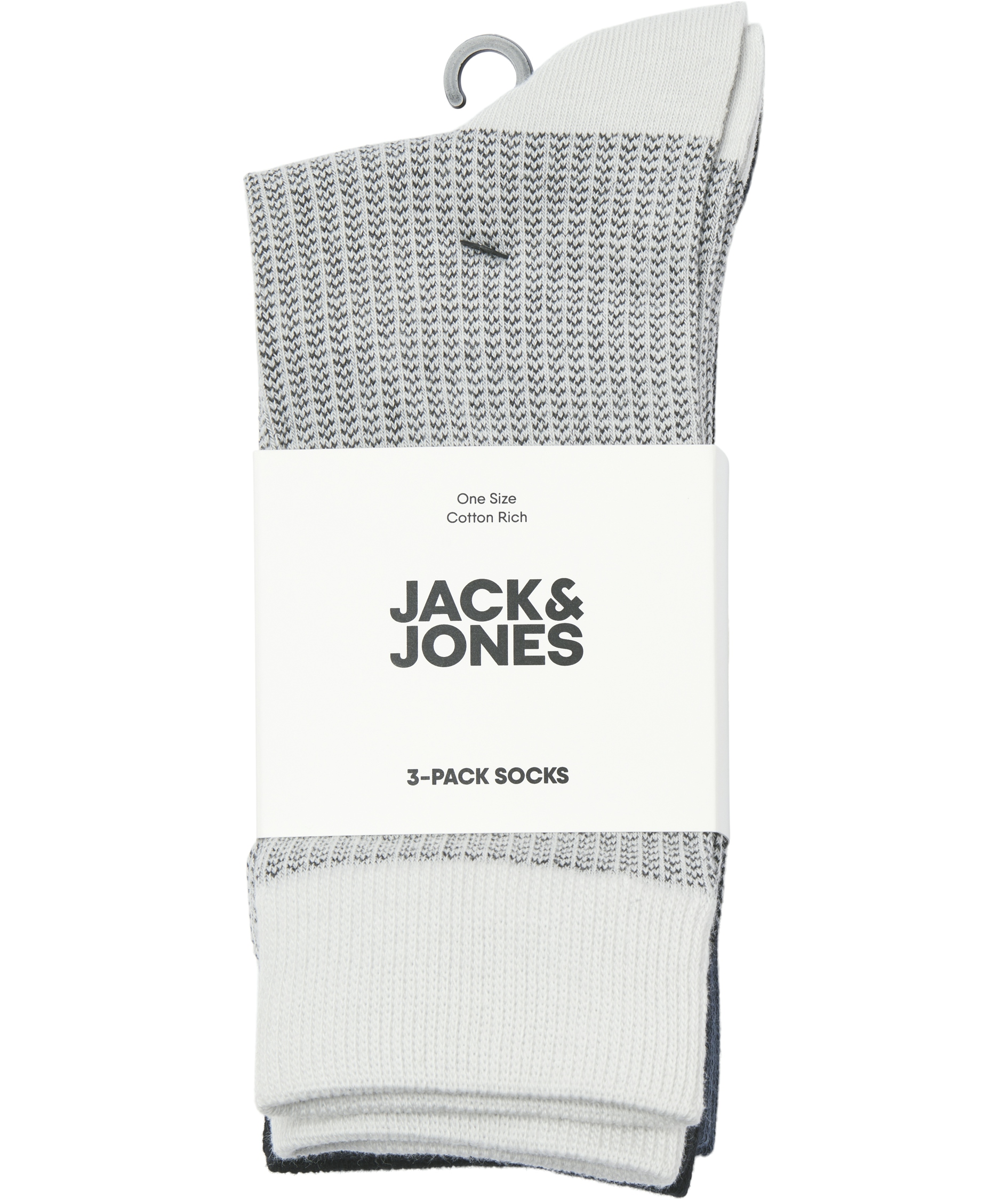 Jack & Jones JACBRYAN BIRD EYE 3-pak str&oslash;mper, Black Glacier Gray, Black Glacier Gray, large image number 4