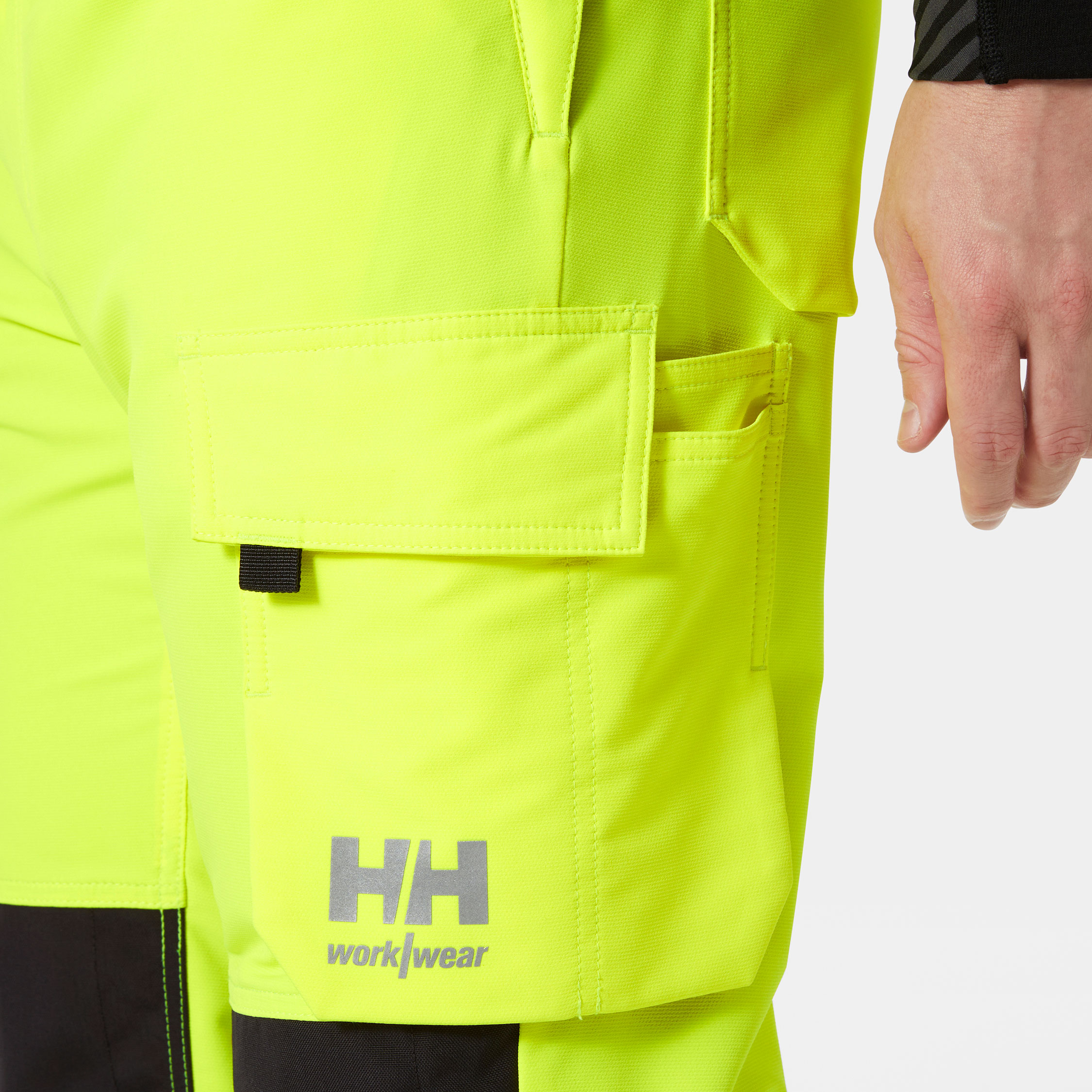 Helly Hansen Alna 4X h&auml;ngselbyxa full stretch, Varsel Gul/Ebony, large image number 7