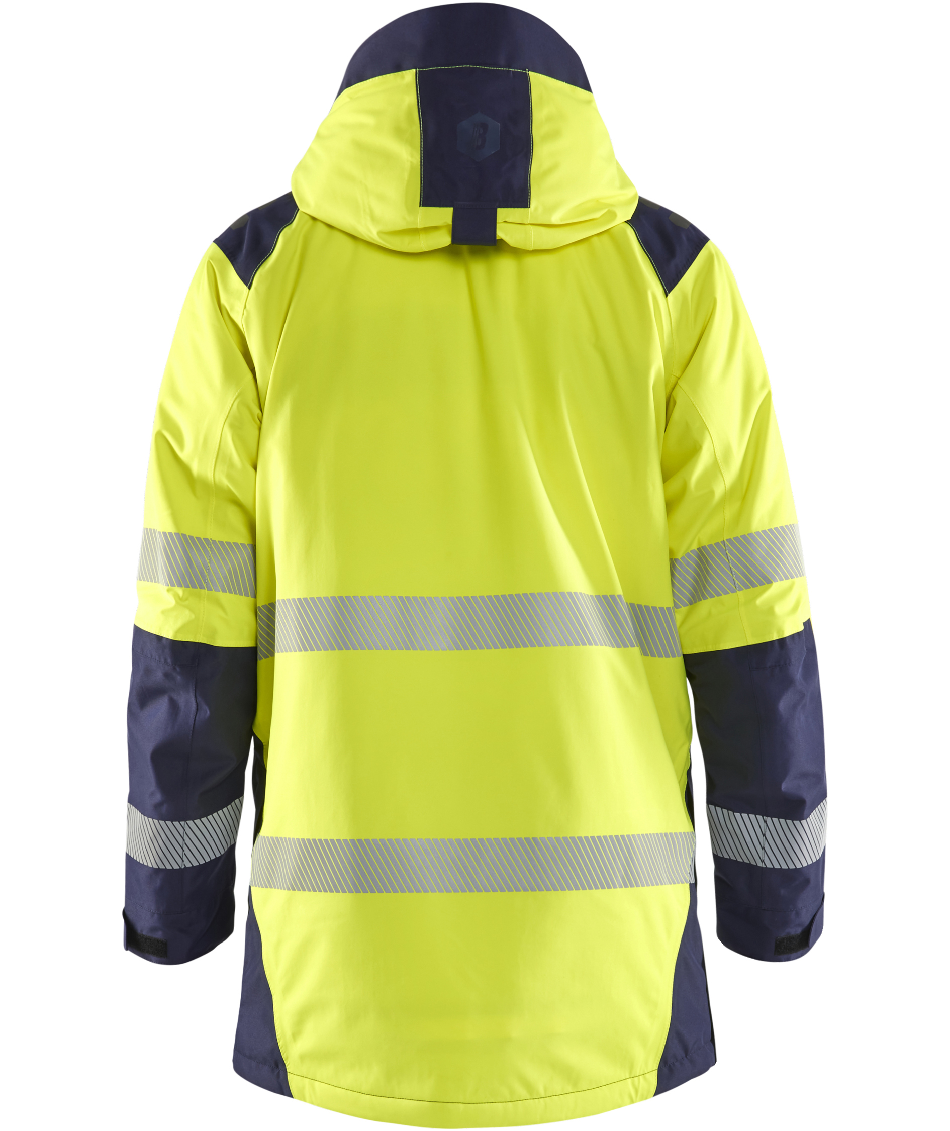Bl&aring;kl&auml;der vinter parkajakke, Hi-Vis gul/marine, large image number 1