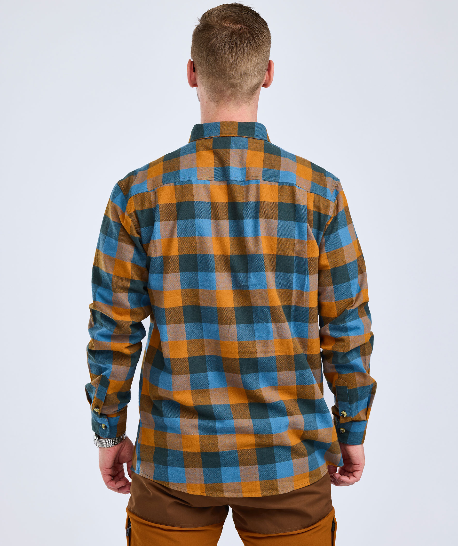Pinewood Lumbo flannel skovmandsskjorte, Fudge/Blue, large image number 3
