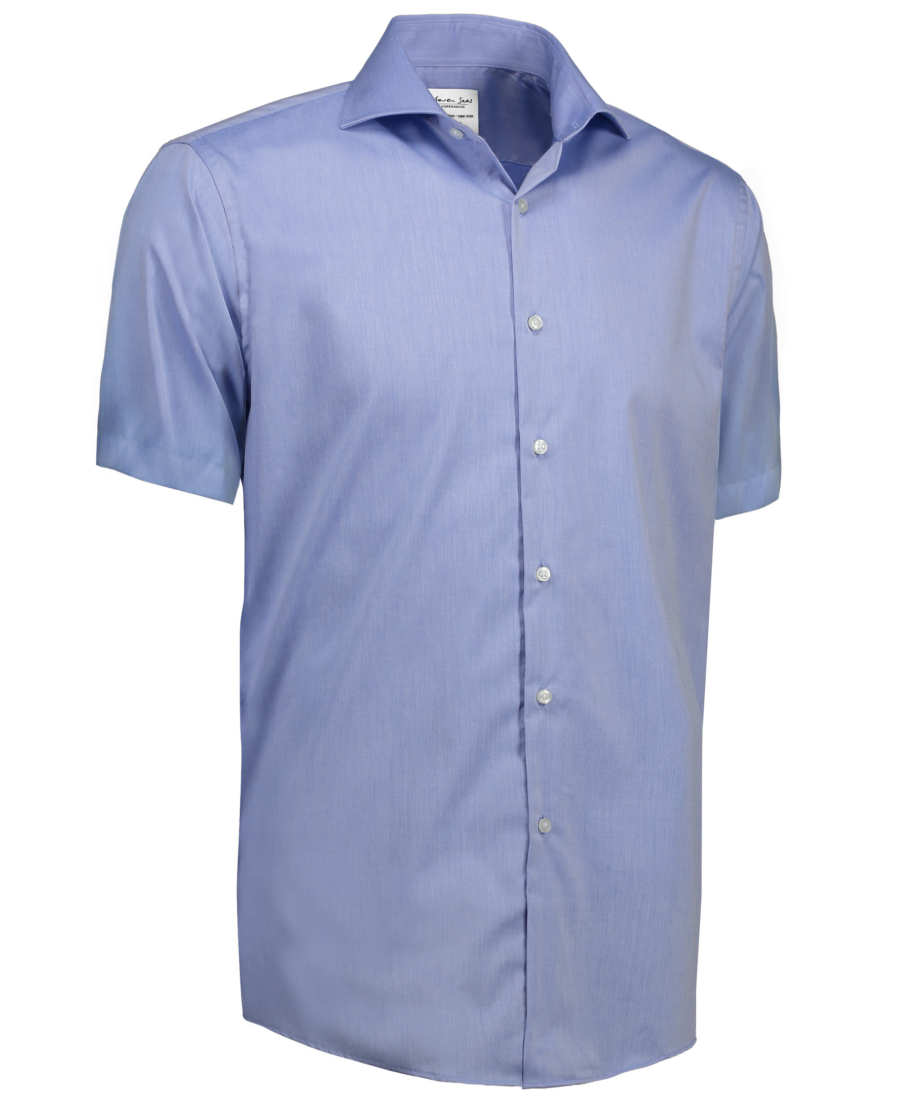 Seven Seas modern fit Fine Twill short-sleeved shirt, Light Blue, large image number 2