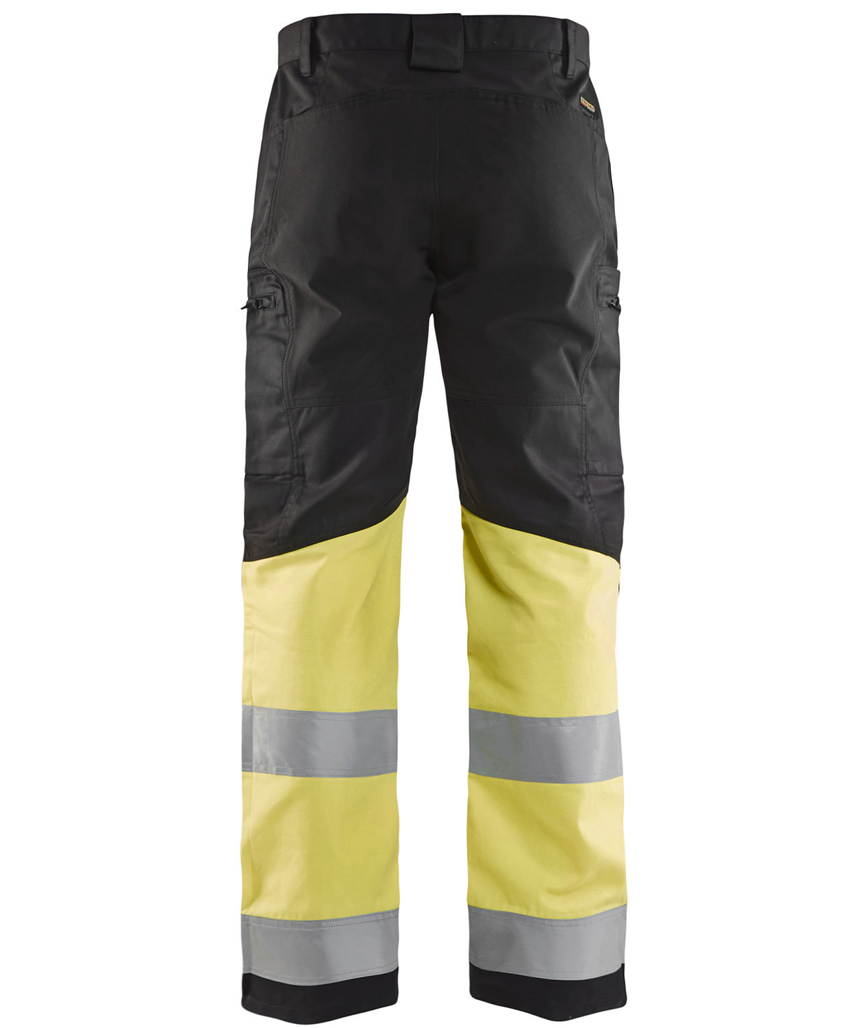 Bl&aring;kl&auml;der arbetsbyxa, Svart/Varselgul, large image number 2