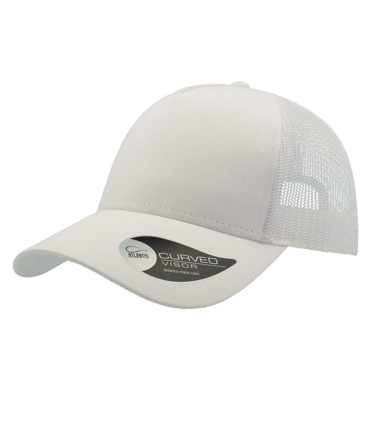 Atlantis Rapper Cotton keps, Vit, Vit, swatch