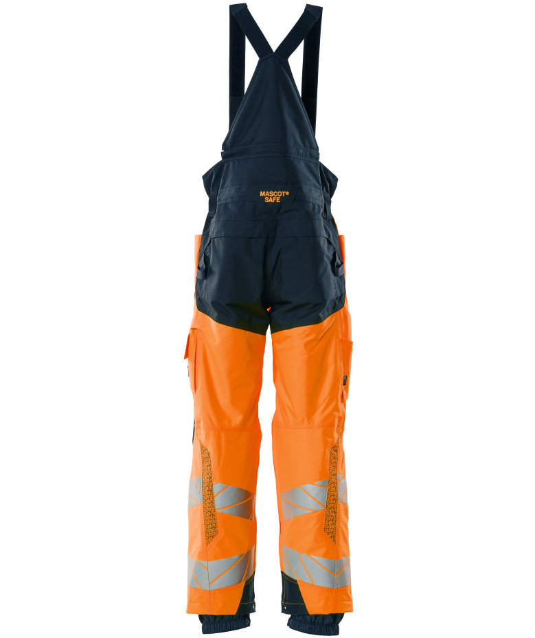 Mascot Accelerate Safe winter trousers, Hi-Vis Orange/Dark Marine, large image number 1