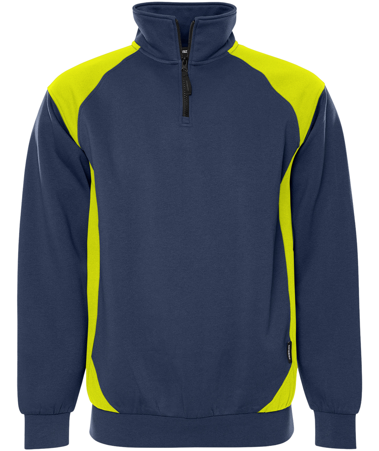 Fristads half zip sweatshirt 7048 GSM, Marine/Hi-Vis yellow, Marine/Hi-Vis yellow, swatch