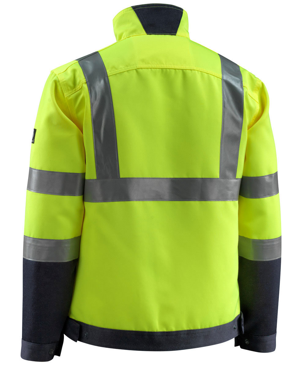 Mascot Safe Light Forster work jacket, Hi-Vis Yellow/Dark Marine, large image number 2