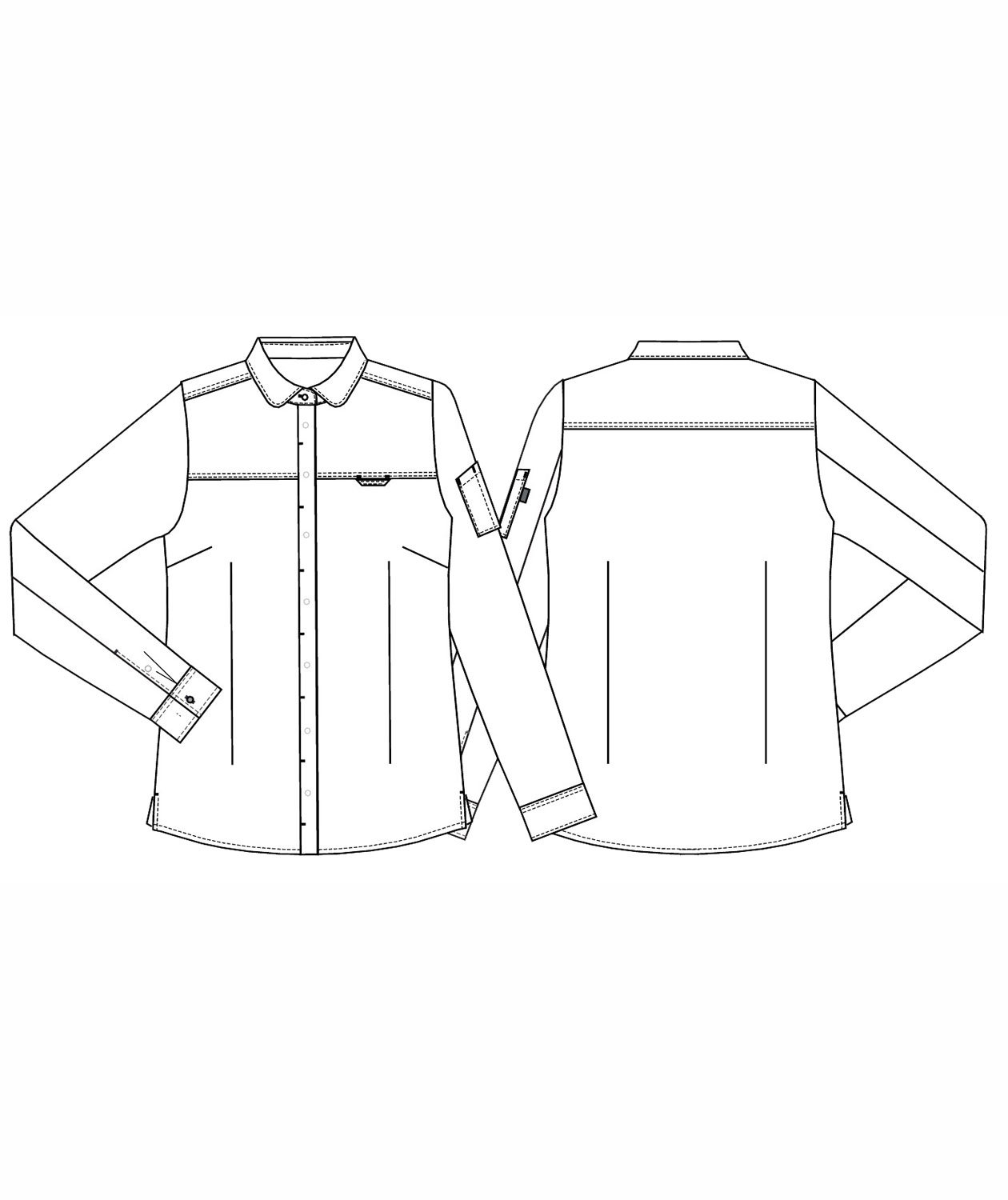 Kentaur modern fit women's server shirt, Black, large image number 3