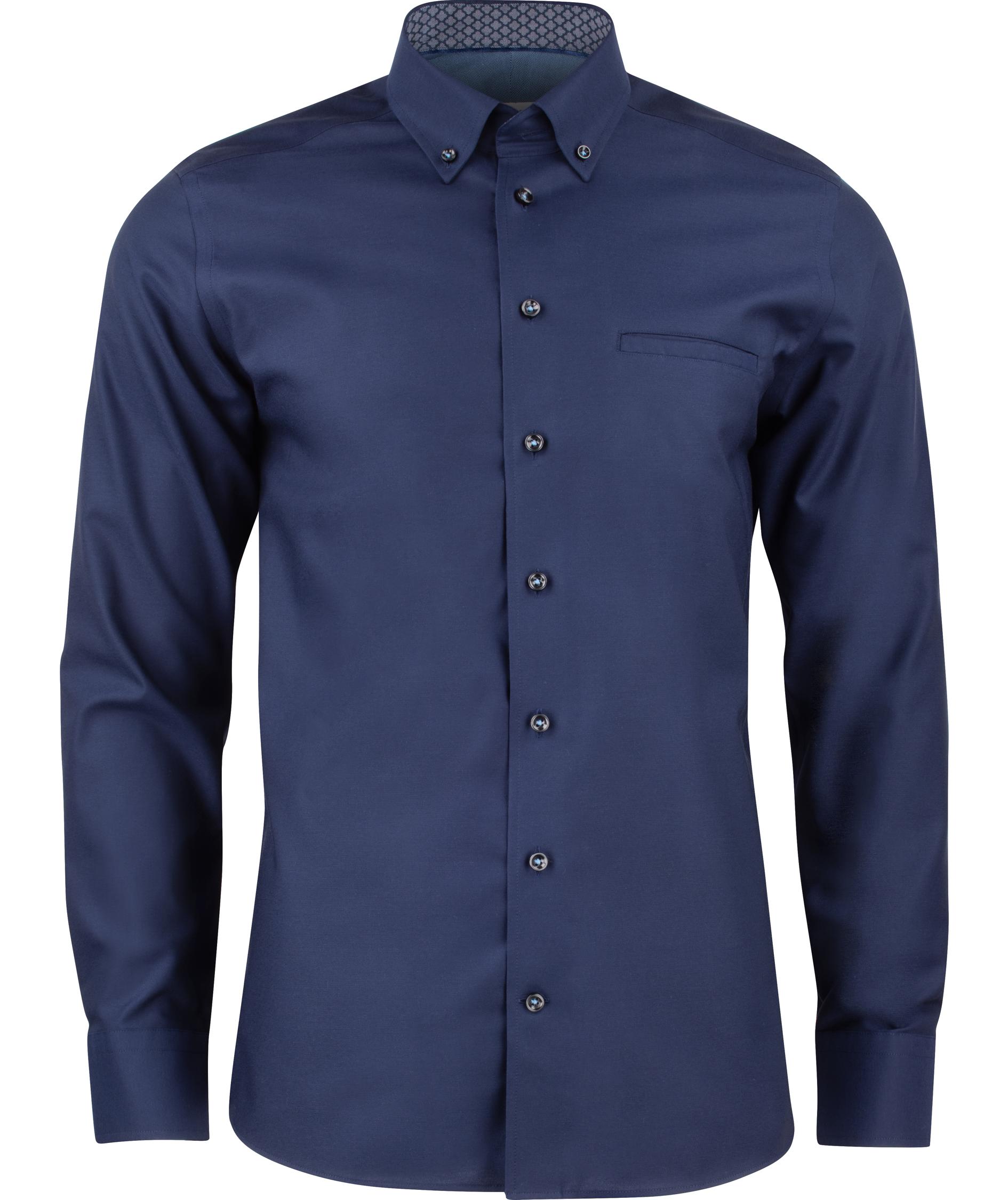 J. Harvest & Frost Red Bow 121 regular fit skjorta, Navy, Navy, swatch