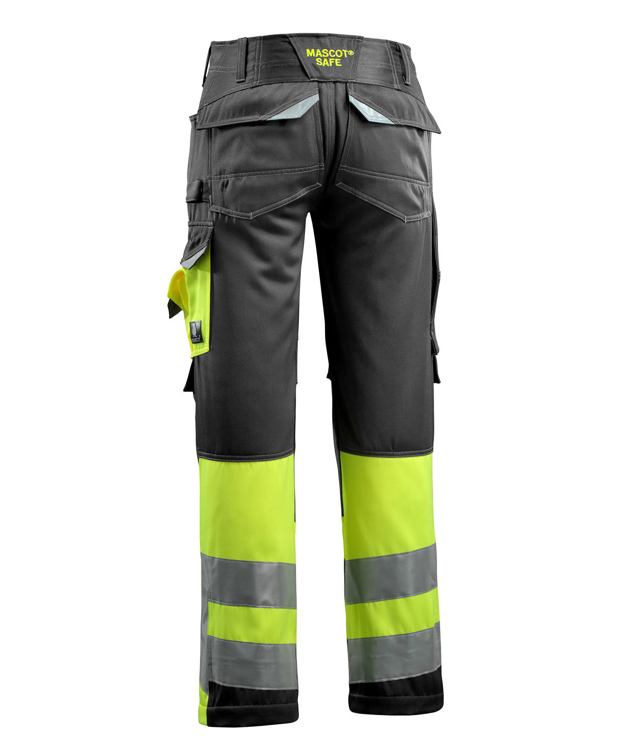 Mascot Safe Supreme Leeds arbetsbyxa, Svart/Varselgul, large image number 2