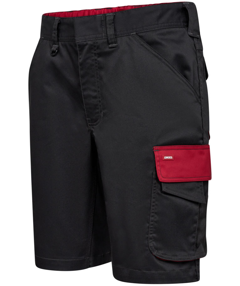 Engel Galaxy arbeidsshorts, Anthracite/Tomato Red, large image number 2