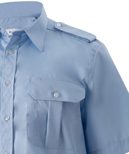 K&uuml;mmel Frank Classic fit kortermet pilotskjorte, Lys Bl&aring;