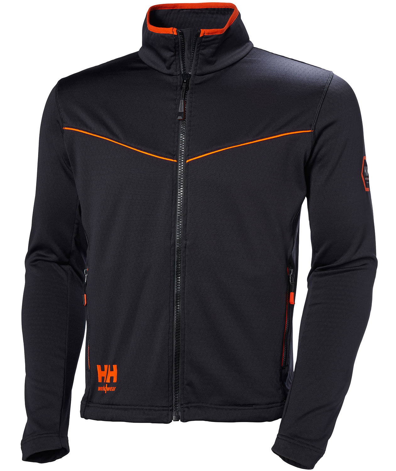 Helly Hansen Chelsea Evo. stretchtr&ouml;ja med dragkedja, Svart