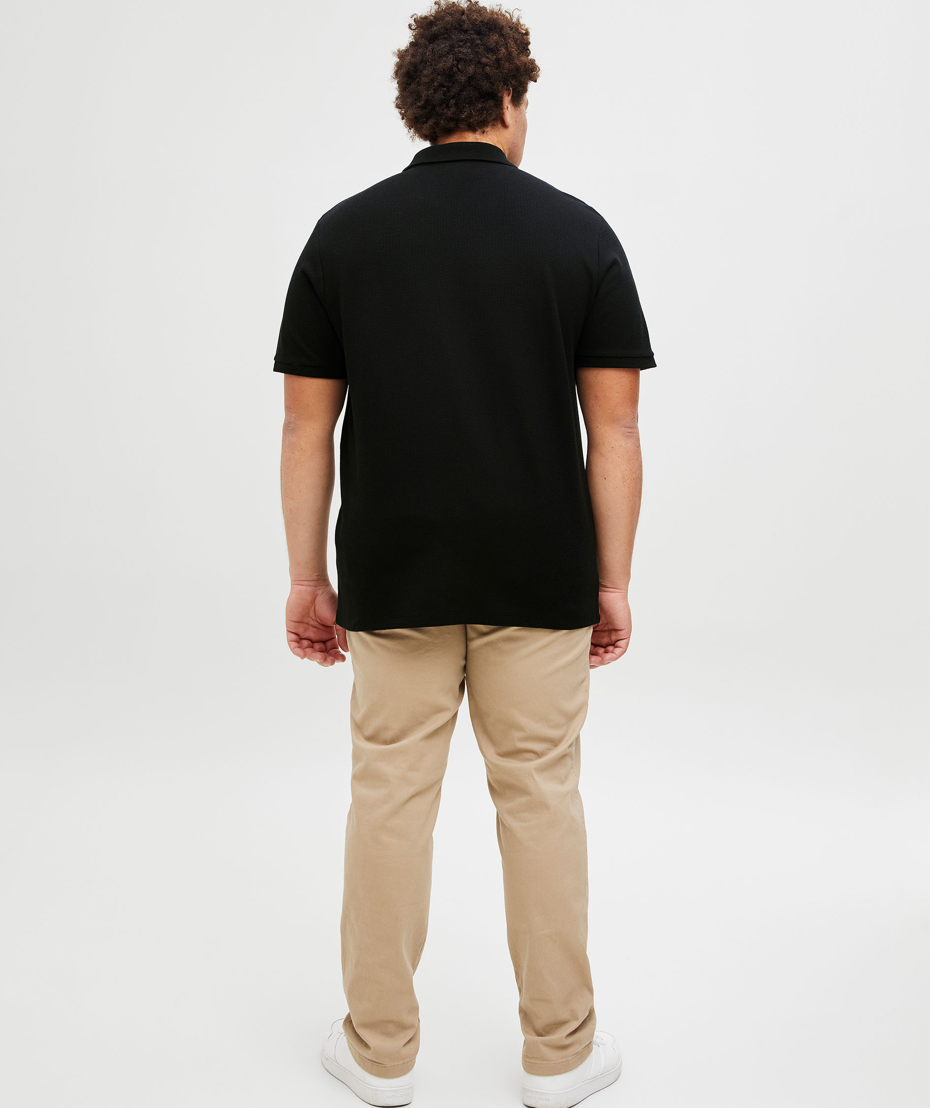 Jack & Jones Plus JJEAUSTIN Polo T-shirt, Black, large image number 2