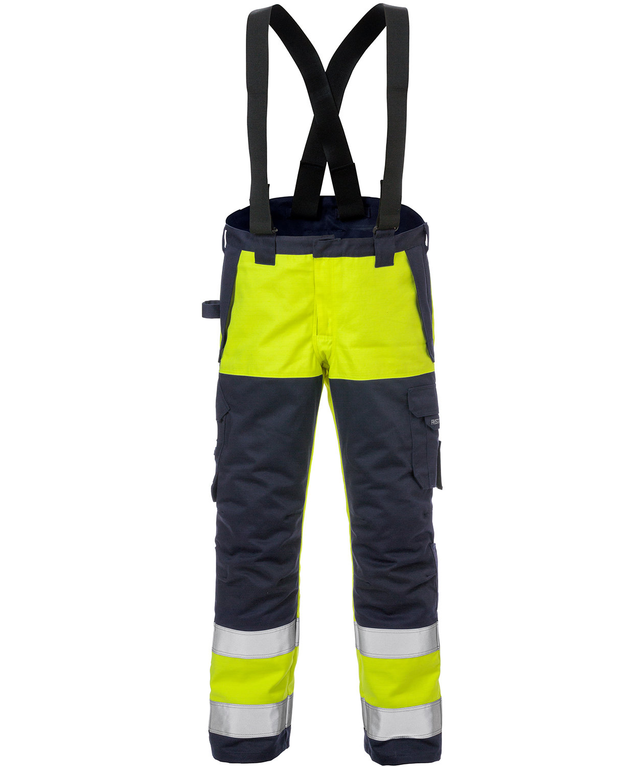 Fristads Flame vinter arbetsbyxor, Varsel gul/marinbl&aring;