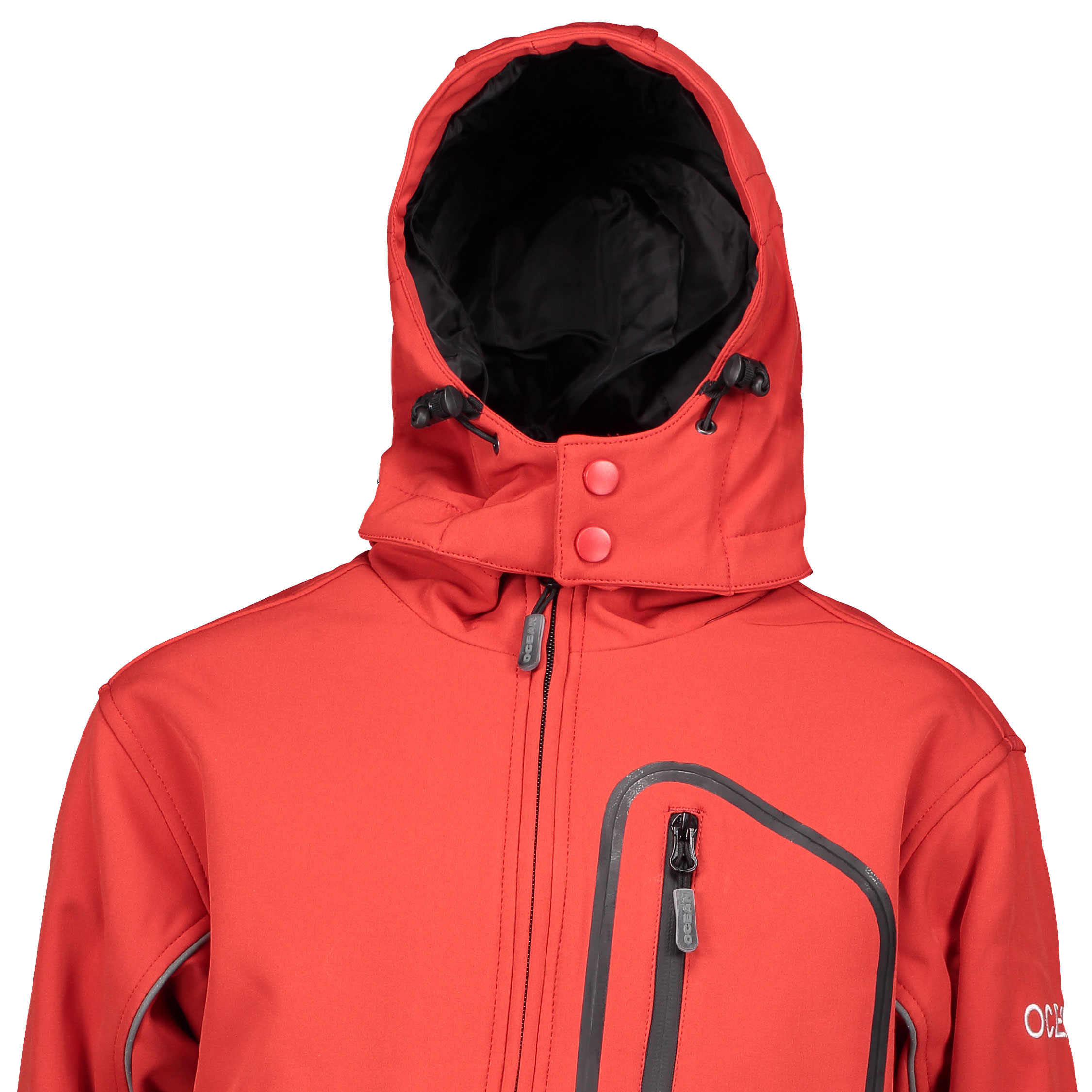 Ocean softshelljakke til b&oslash;rn, R&oslash;d, large image number 2