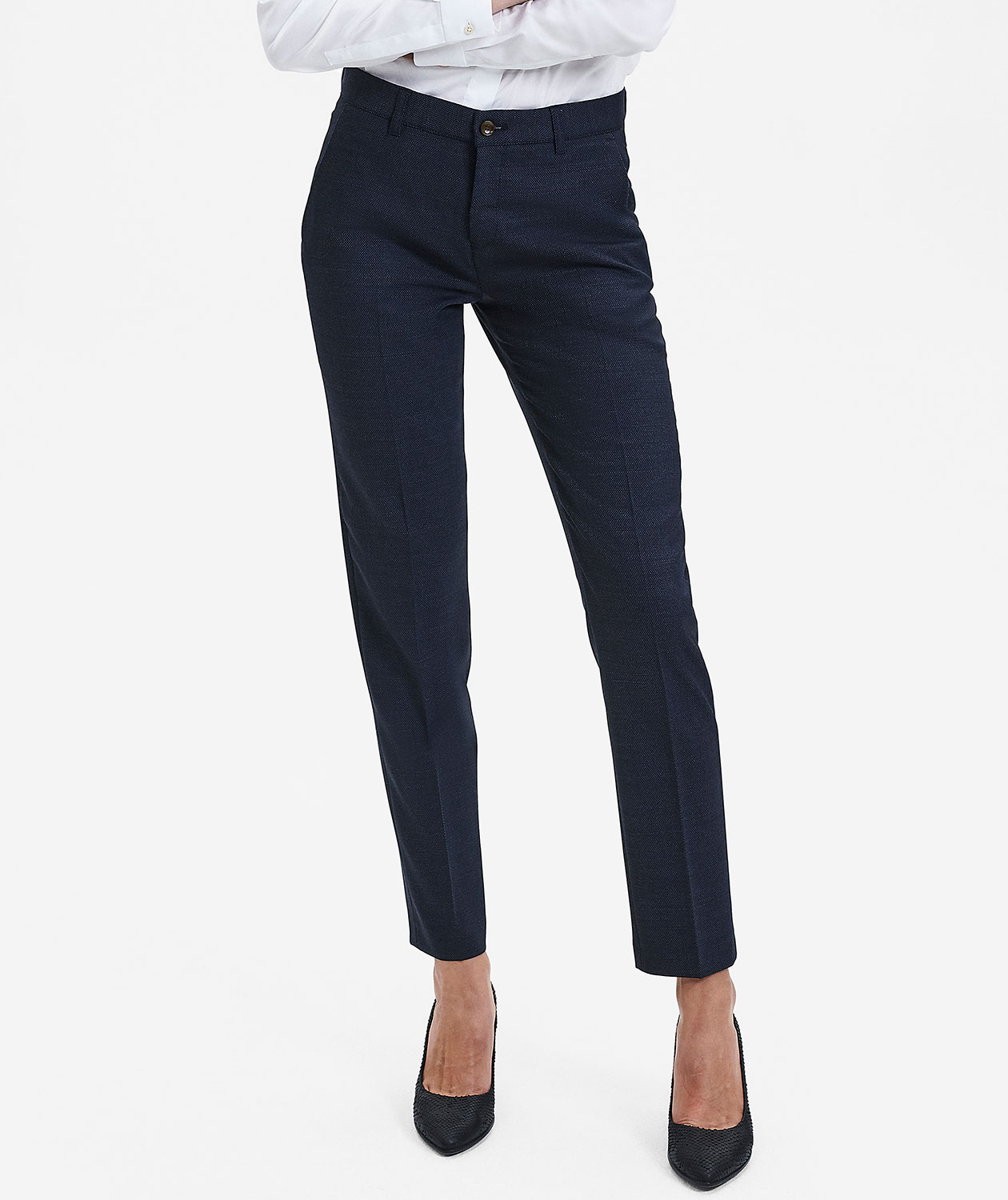 Sunwill Bistretch Modern fit ull byxa dam, Navy, large image number 3