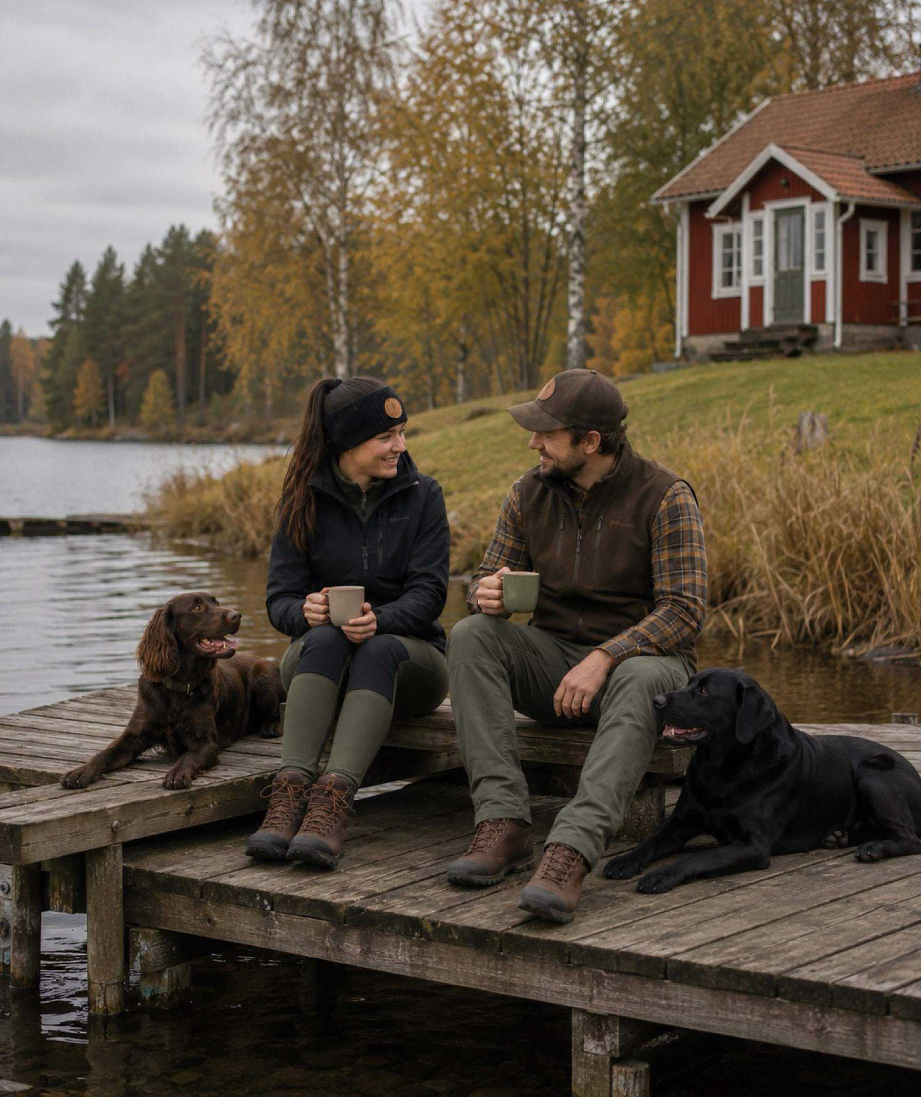Pinewood Dog Sports Hybrid dame softshelljakke, Black, large image number 4