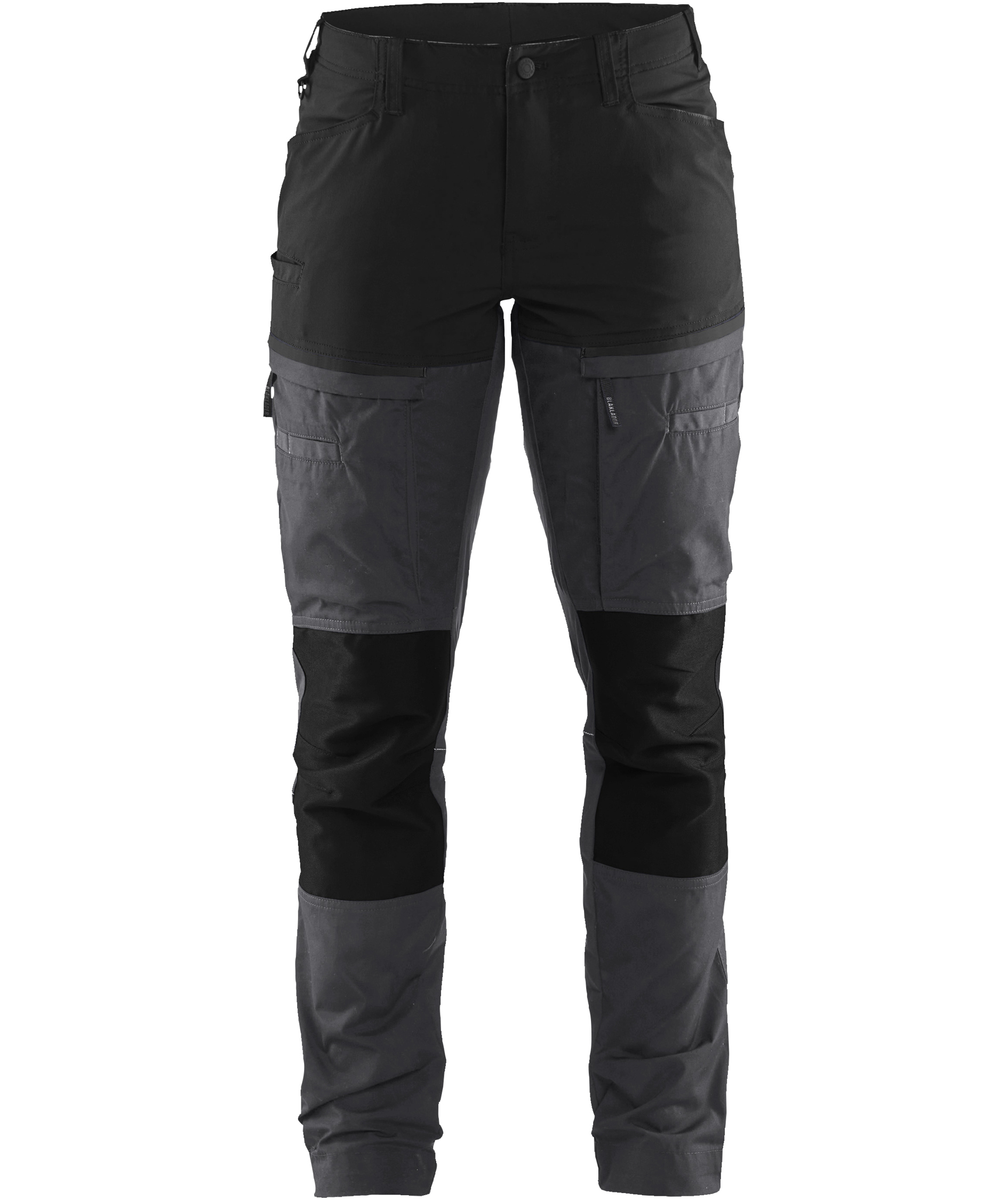 Bl&aring;kl&auml;der dame arbejdsbukser, Mellemgr&aring;/sort, Mellemgr&aring;/sort, swatch