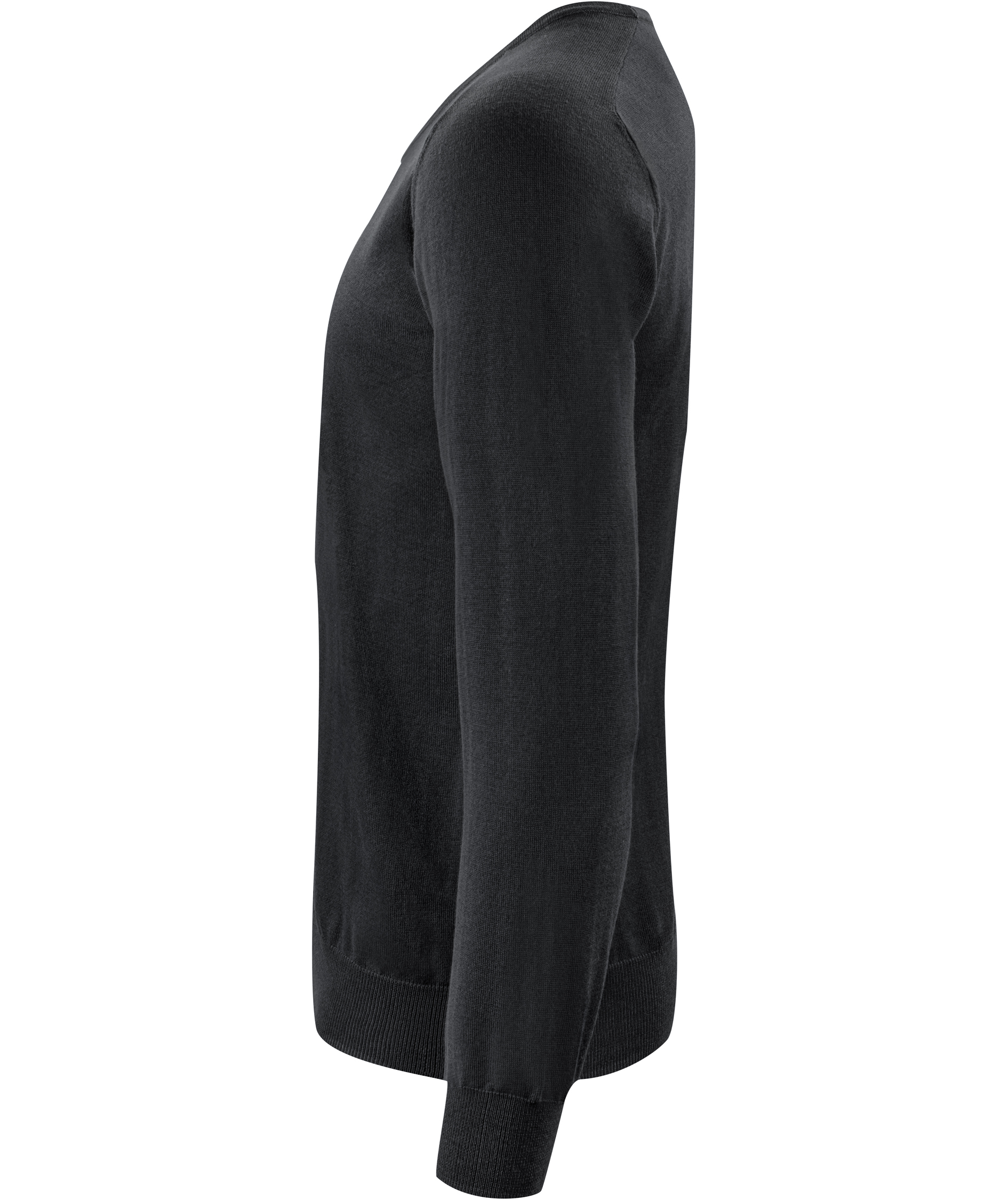 J. Harvest & Frost stickad tr&ouml;ja med merinoull, Black, large image number 2