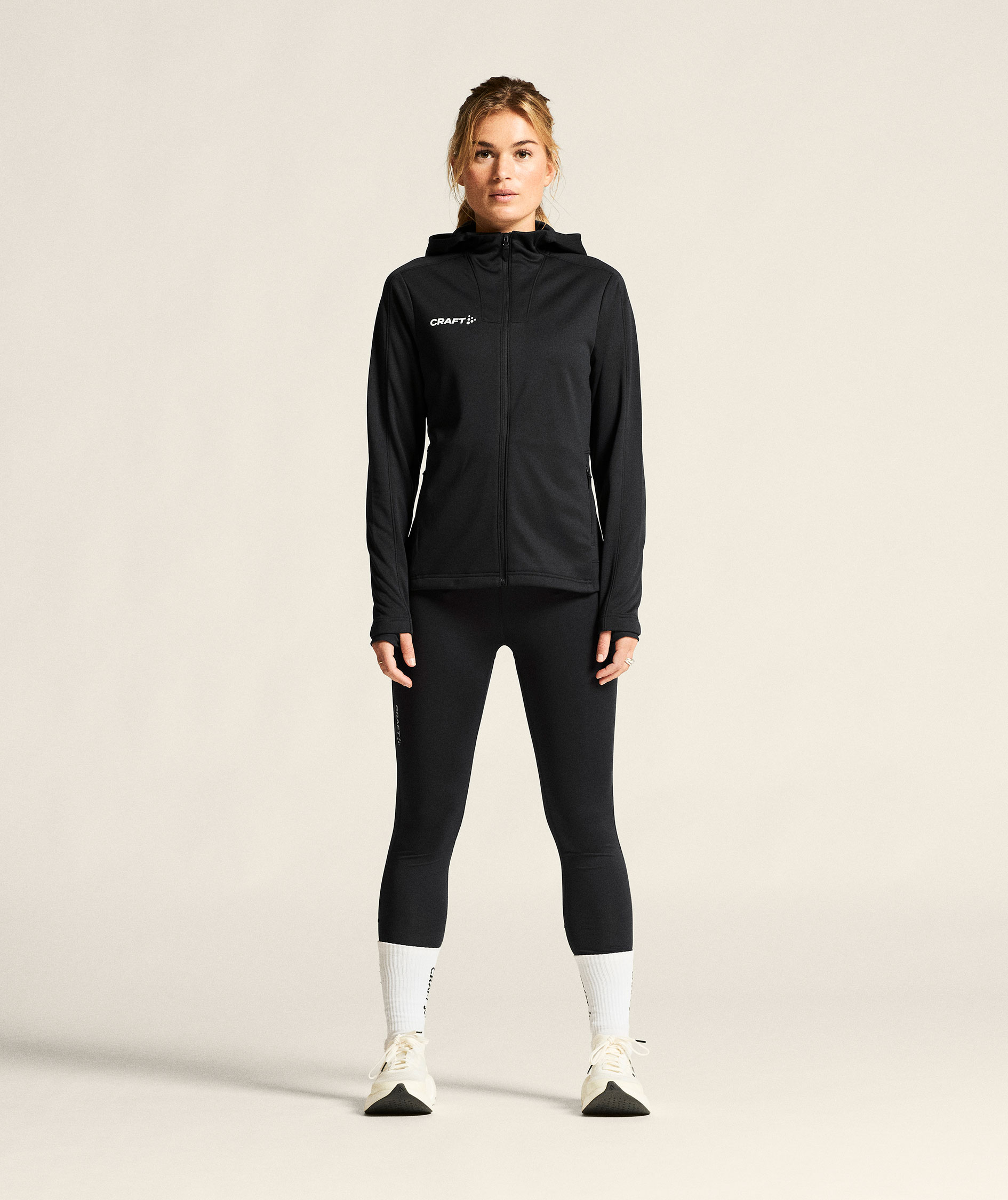 Craft Evolve 2.0 Damen Hoodie mit Rei&szlig;verschluss, Black