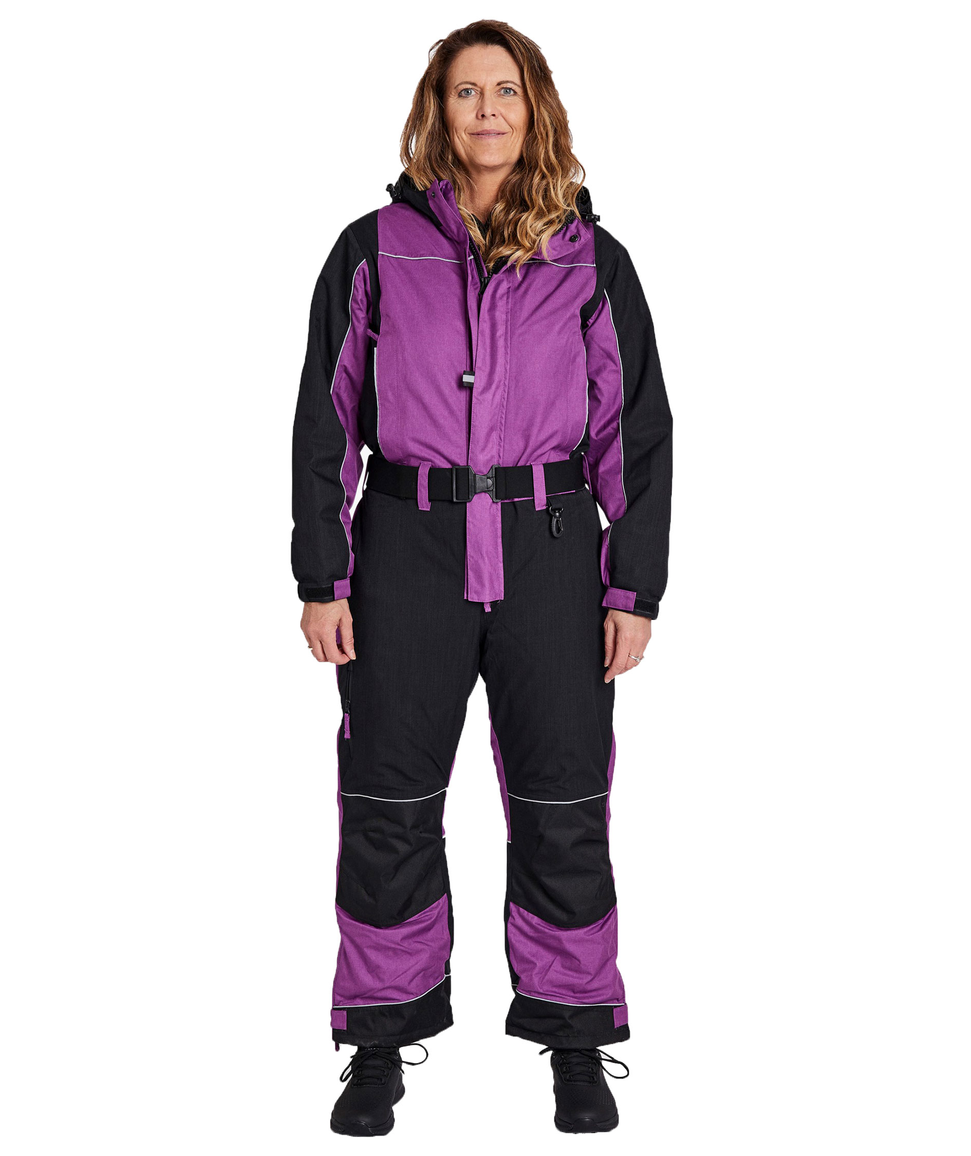 Lyngs&oslash;e vinteroverall dam, Lila/Svart