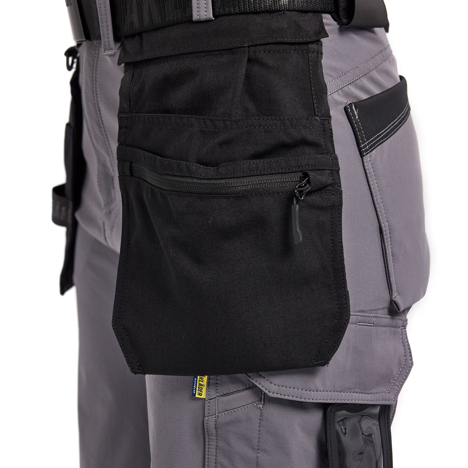 Bl&aring;kl&auml;der Damen Handwerkershorts full stretch, Mittelgrau/schwarz, large image number 6