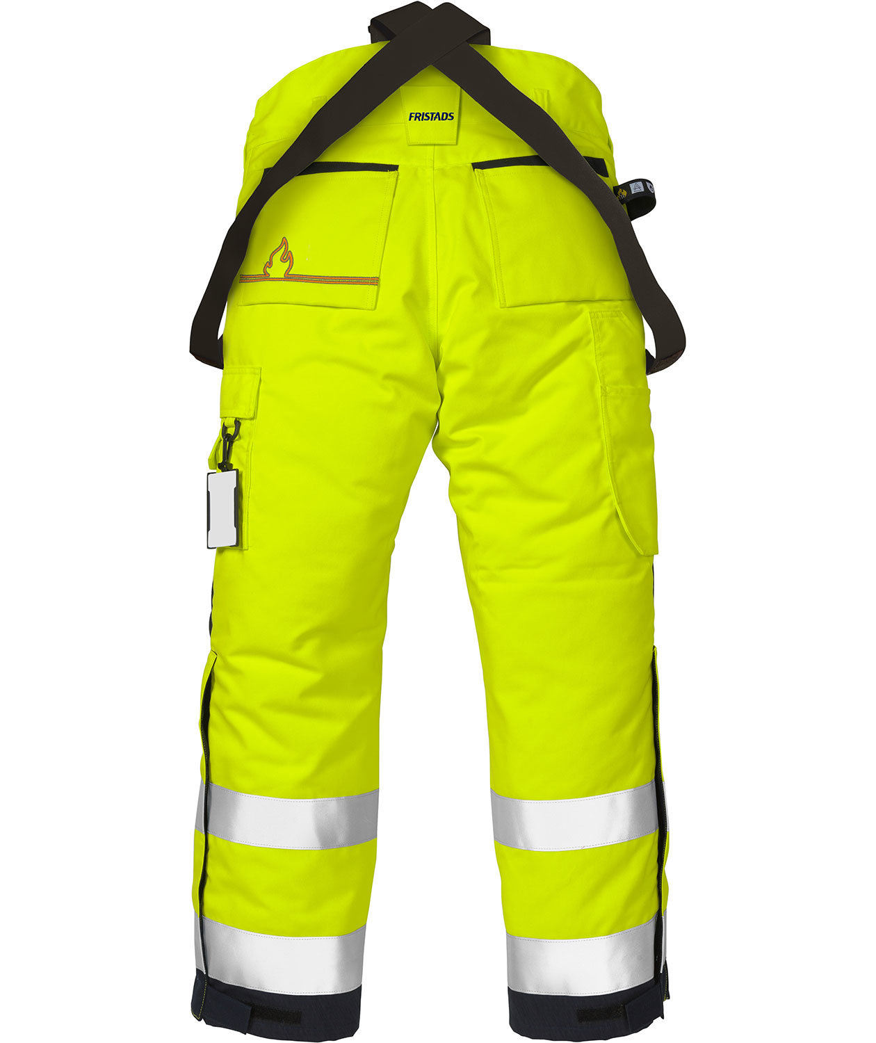 Fristads Flamestat vinterbukse, Hi-vis gul/marinebl&aring;