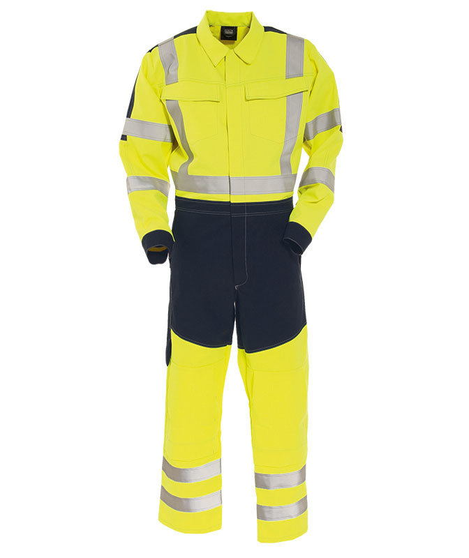 Tranemo Cantex Overall, Hi-vis gelb/marineblau