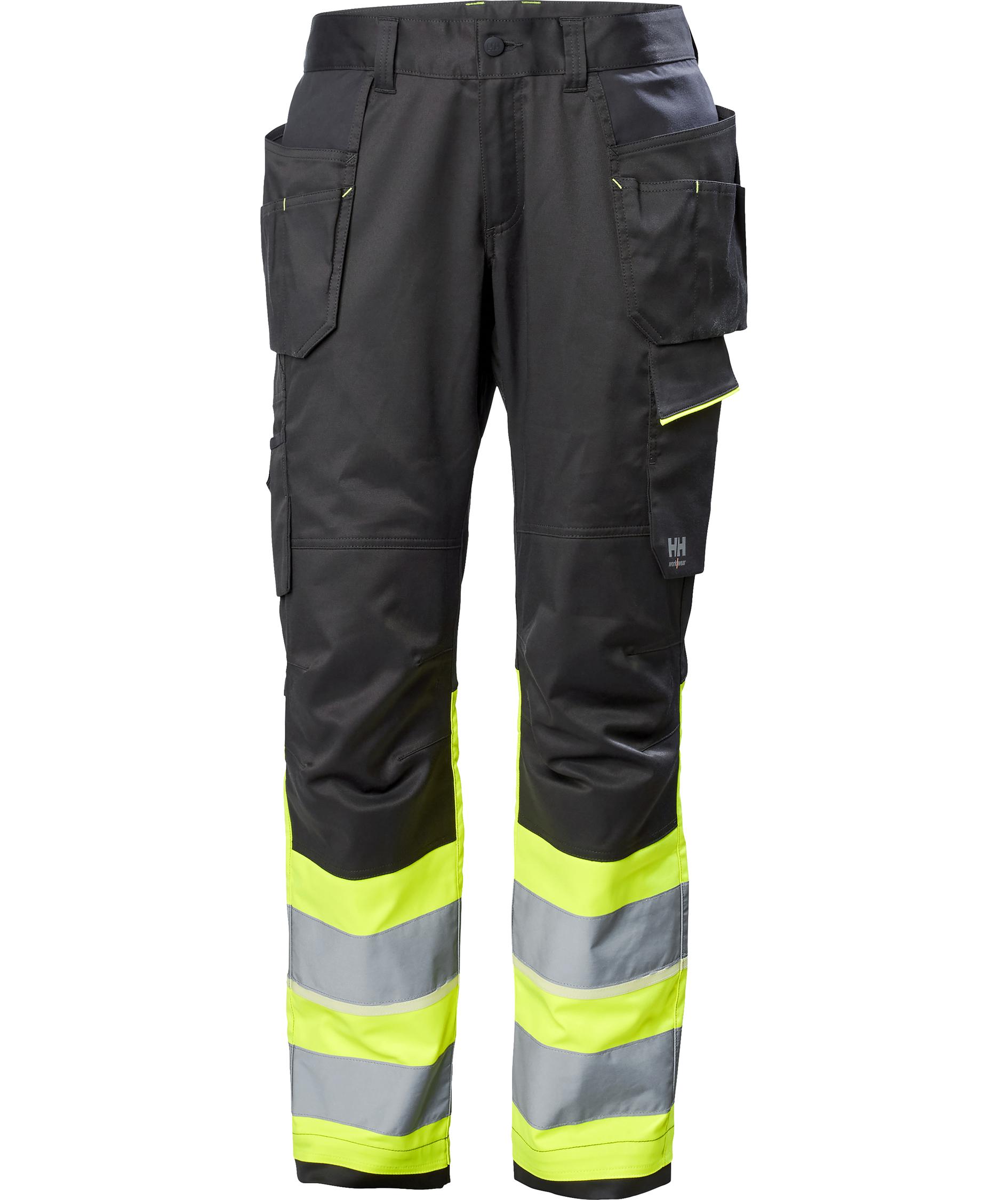 Helly Hansen UC-ME h&aring;ndverksbukse, Hi-vis Gul/Ebony