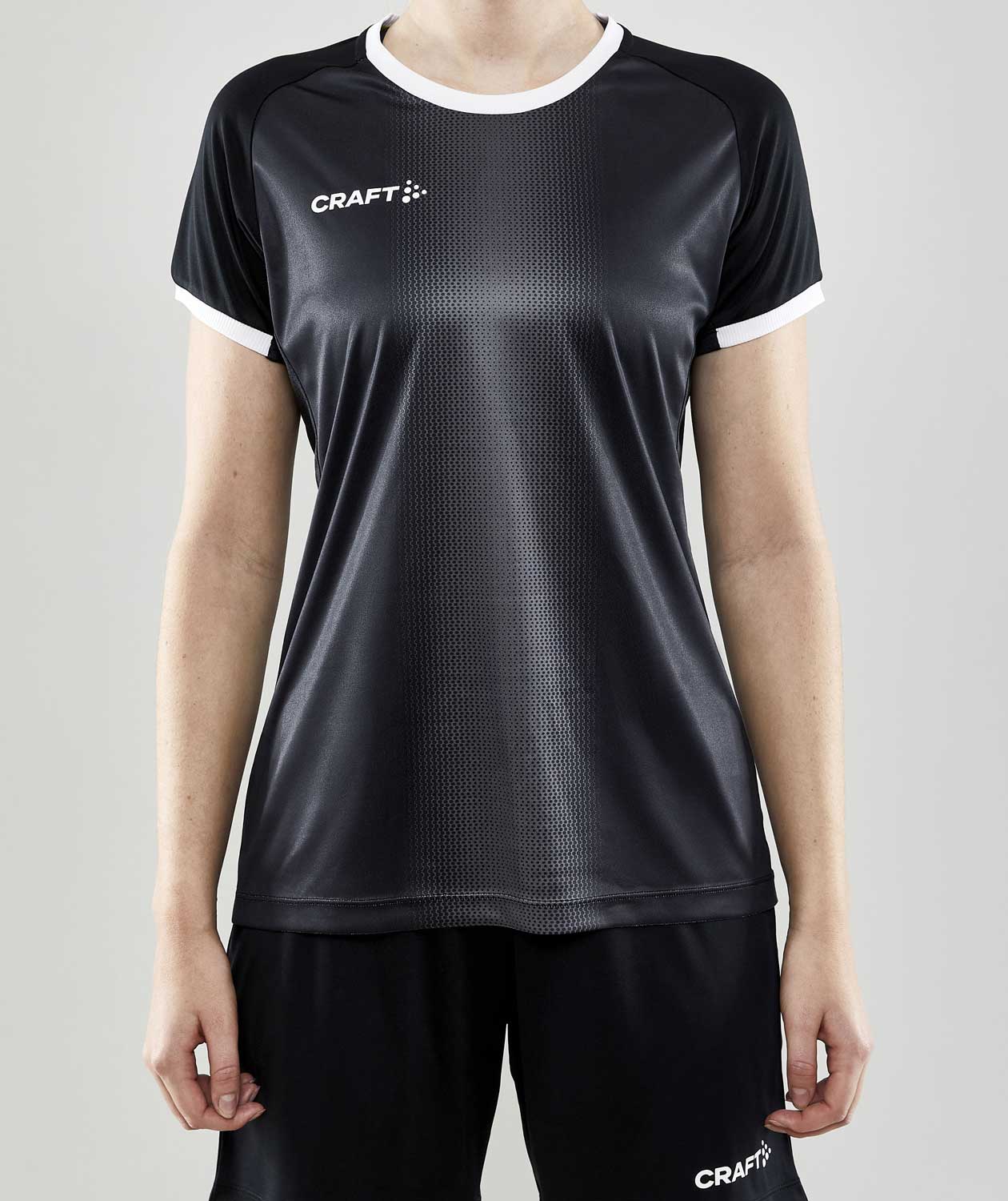 Craft Progress 2.0 Graphic Jersey Damen T-Shirt, Schwarz/Wei&szlig;, large image number 1