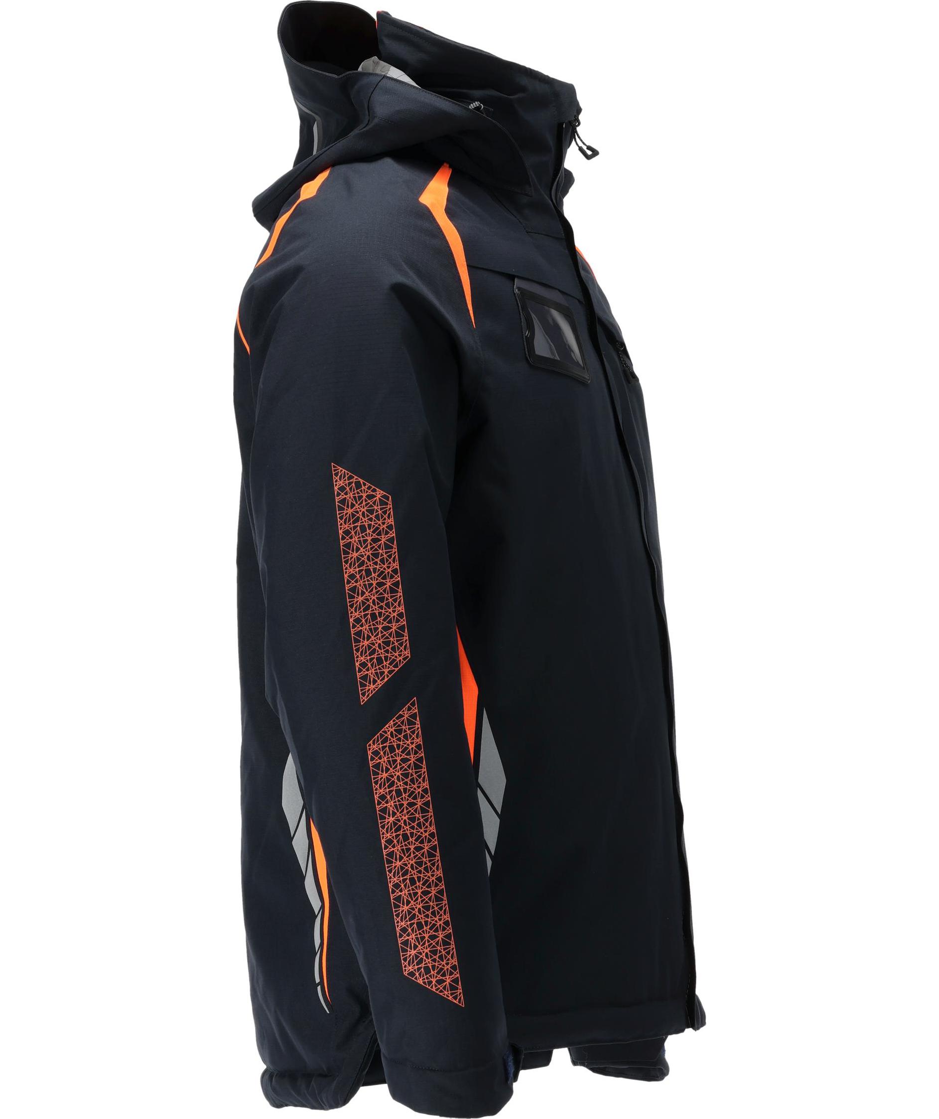 Mascot Accelerate Safe vinterjakke, M&oslash;rk Marine/Hi-Vis Oransje, large image number 2