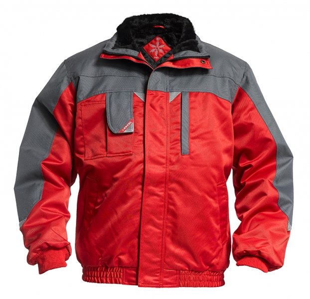 Engel Enterprise pilotjakke, R&oslash;d/Gr&aring;