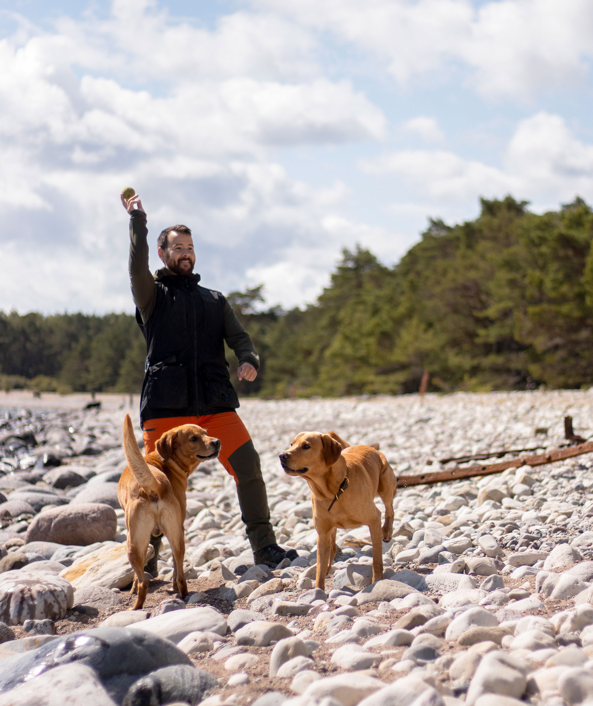 Pinewood Abisko Brenton fritidsbukser, Burned Orange/Mossgreen, large image number 1