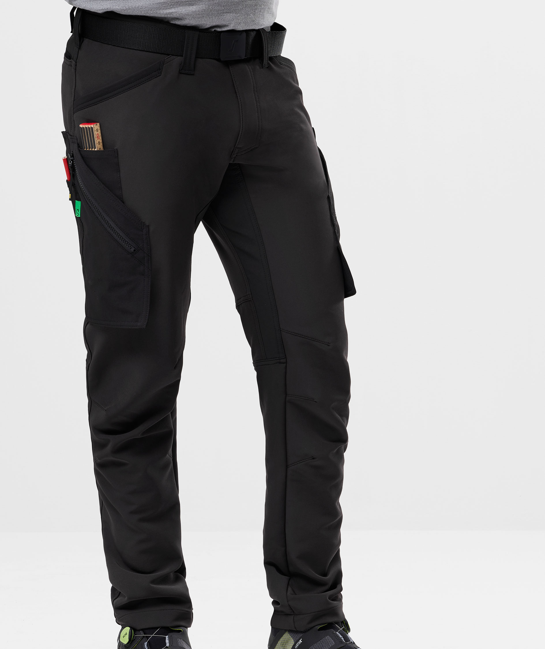 Snickers&nbsp;FlexiWork servicebukse 6873 full stretch, Black/Black, large image number 2