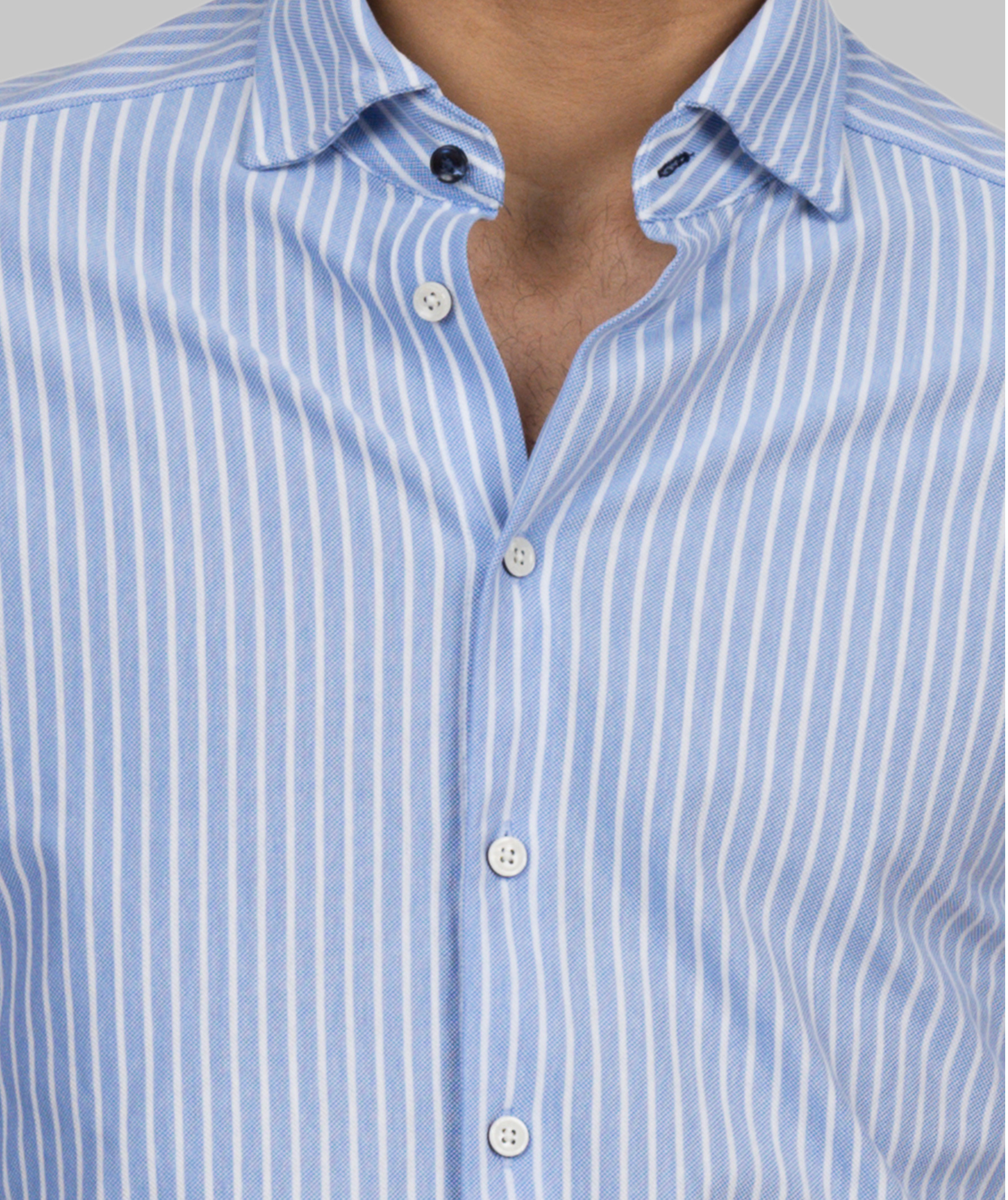 J. Harvest & Frost Indigo Bow 34 slim fit skjorte, Bl&aring;, large image number 4