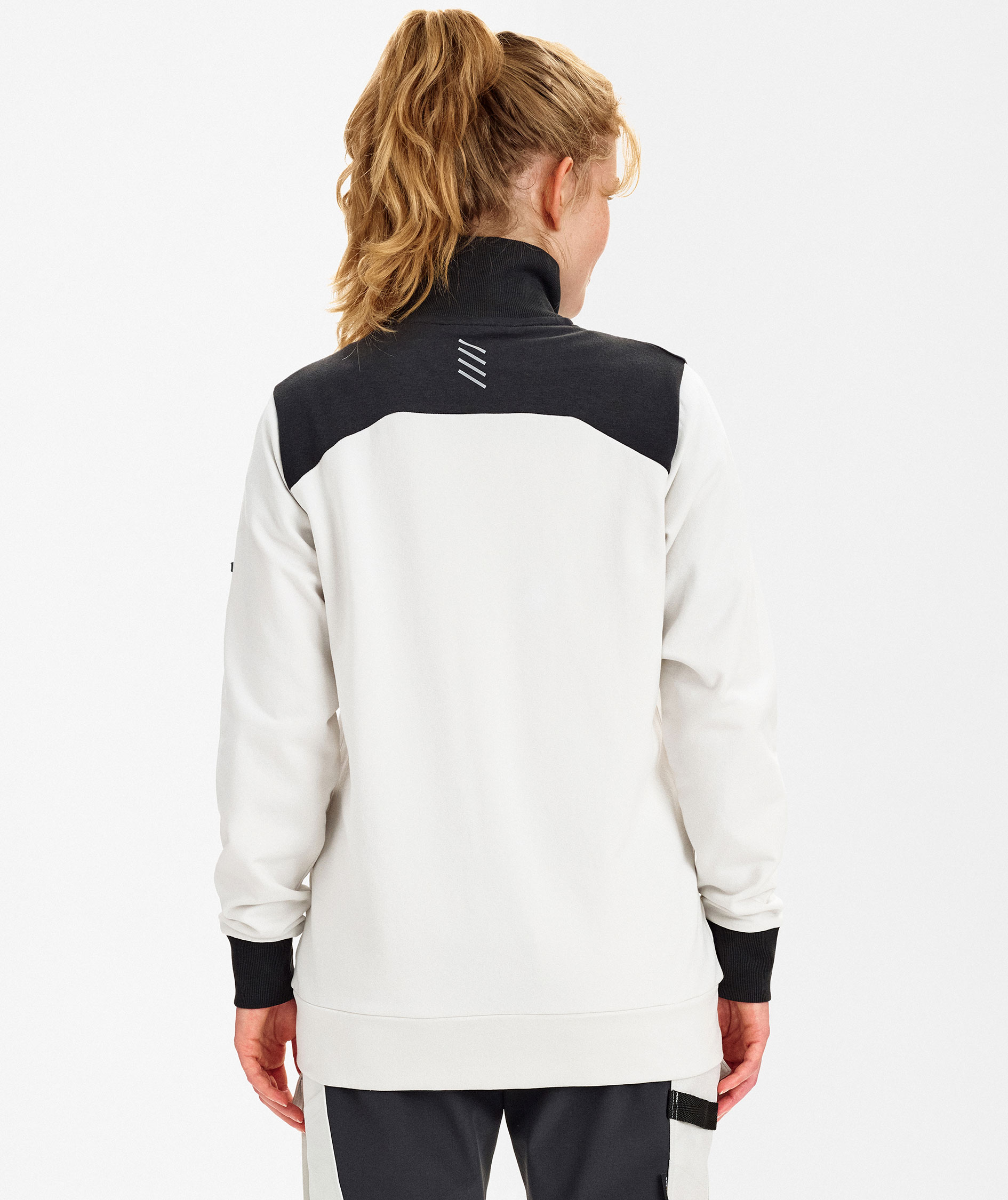 Engel Entire Damen Sweat Cardigan, Bone White/Anthracite Grey, large image number 4