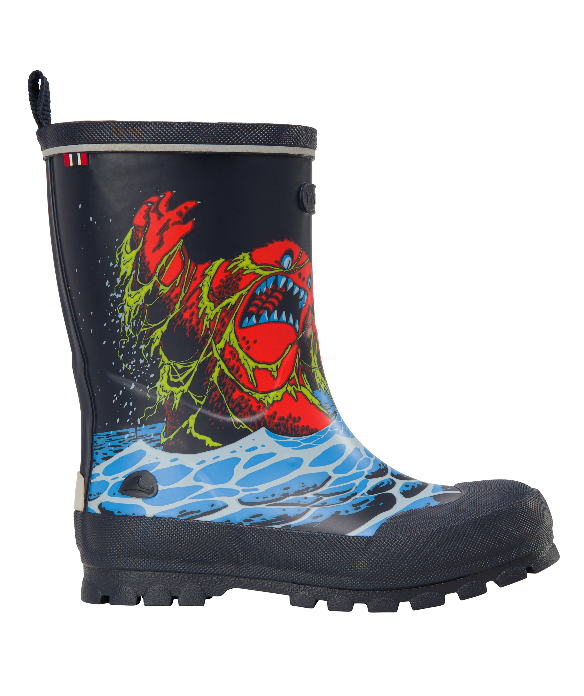 Viking Jolly Print gummist&ouml;vlar till barn, Navy/Ice Blue