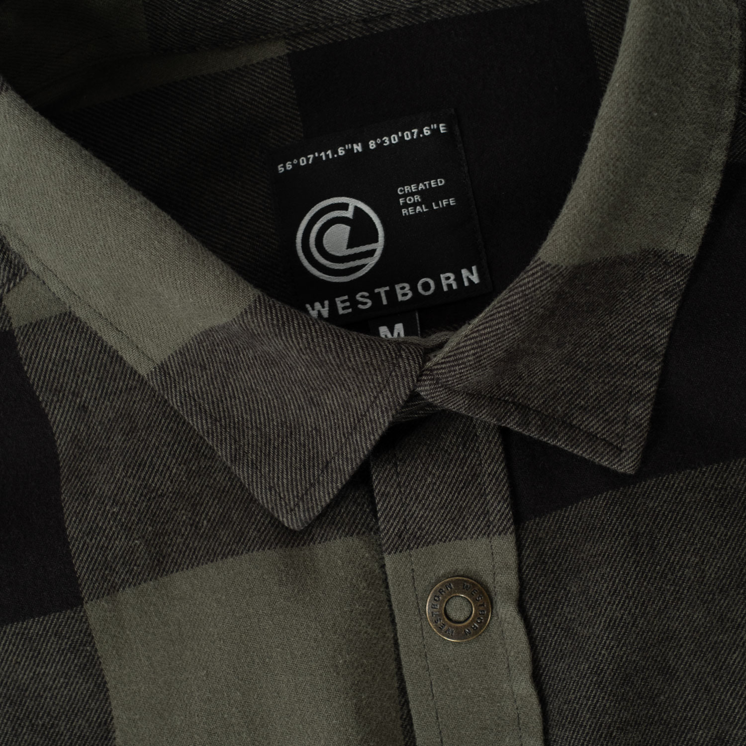 Westborn casual flannelskjorte, Dusty Green/Black, large image number 4