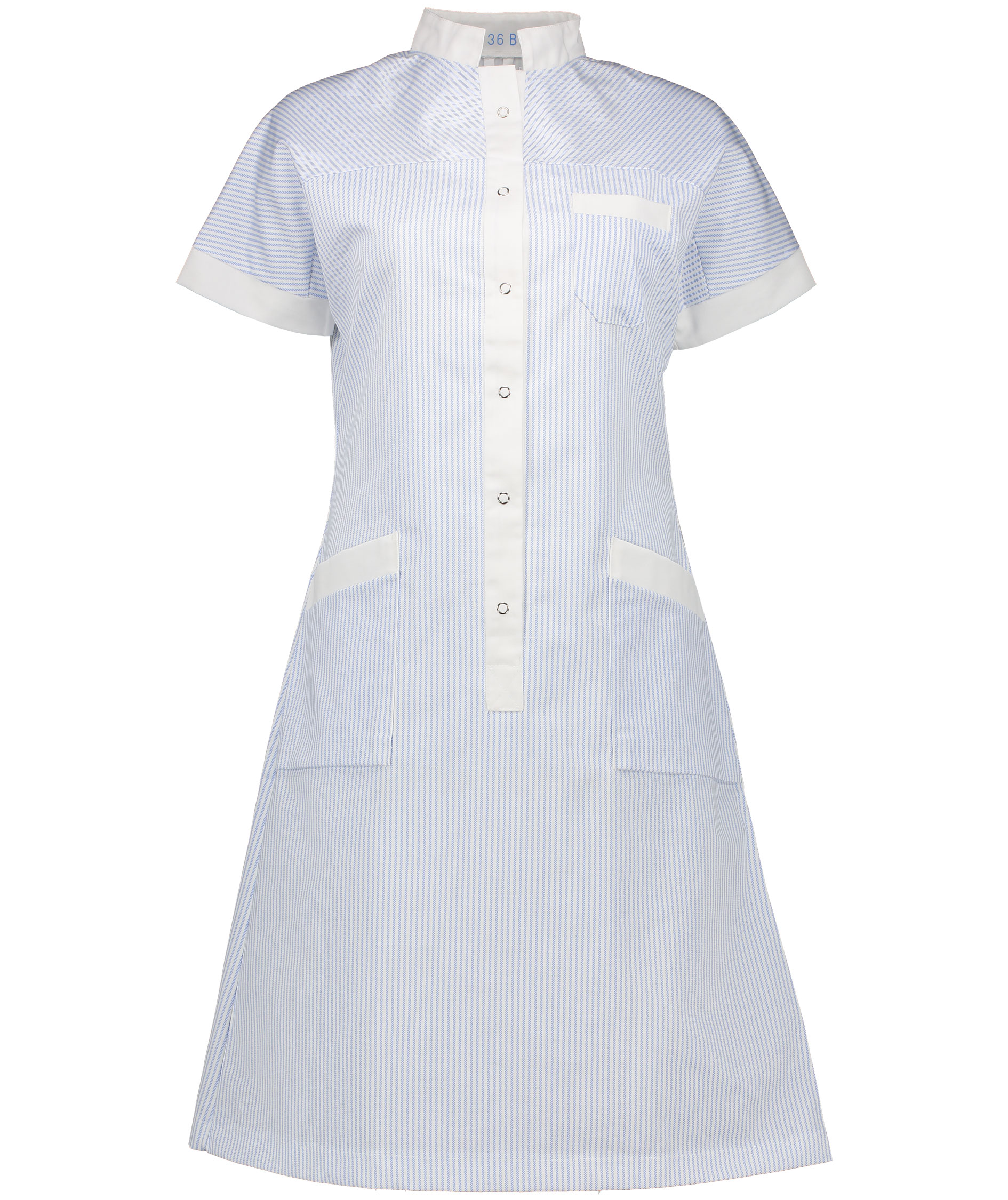 Borch Textile kjole, Lysebl&aring;/Hvid stribet