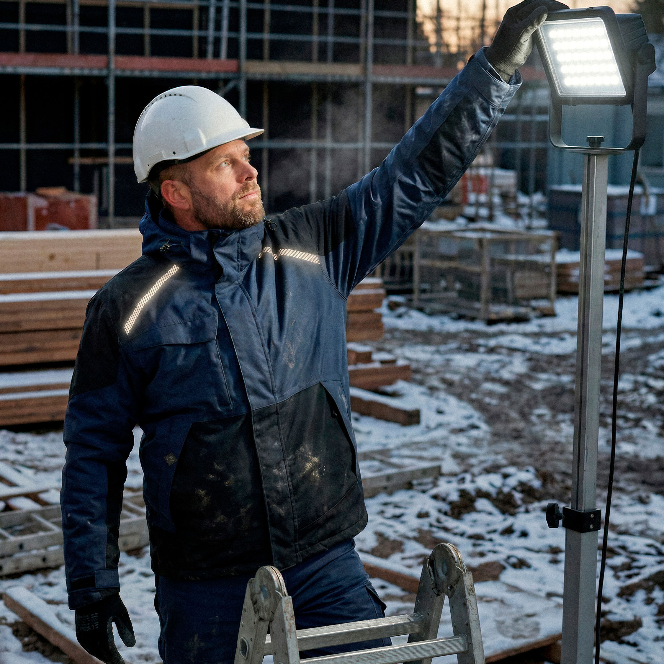 ELKA Working Xtreme stretch vinterjakke, Marine/Sort, large image number 3