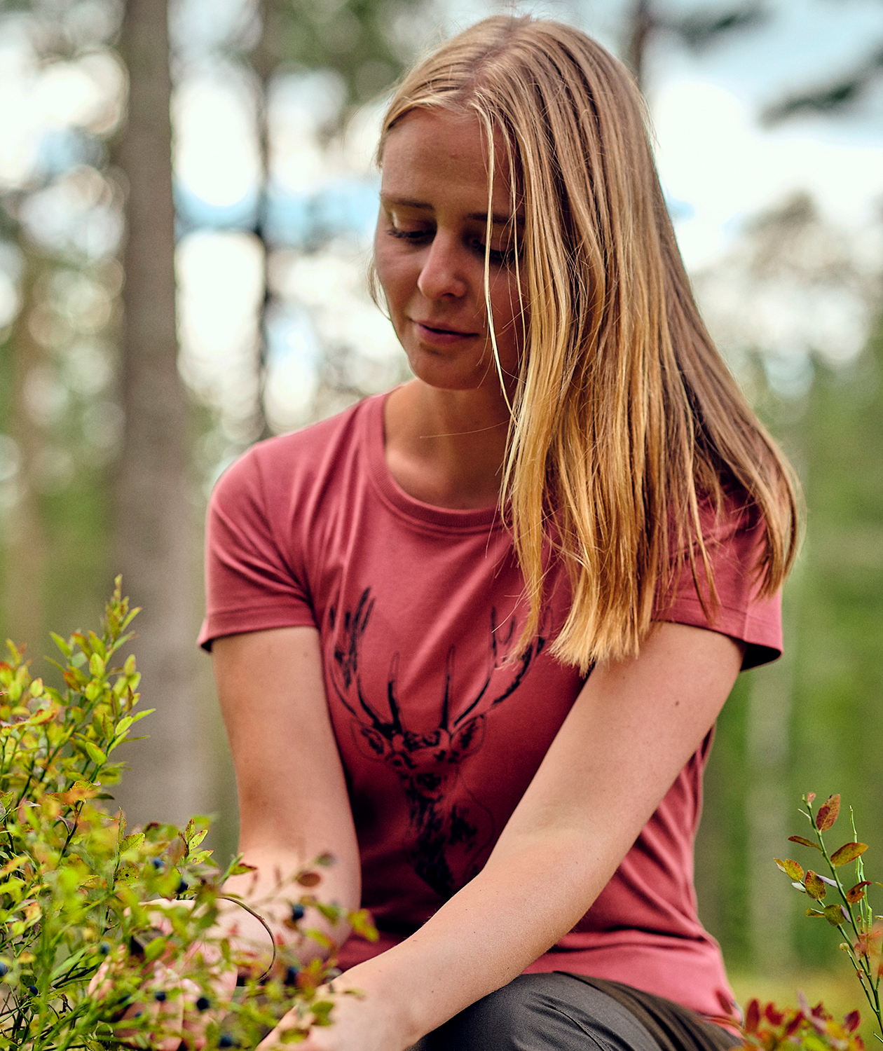 Pinewood Red Deer dame T-shirt, Rusty Pink, large image number 3