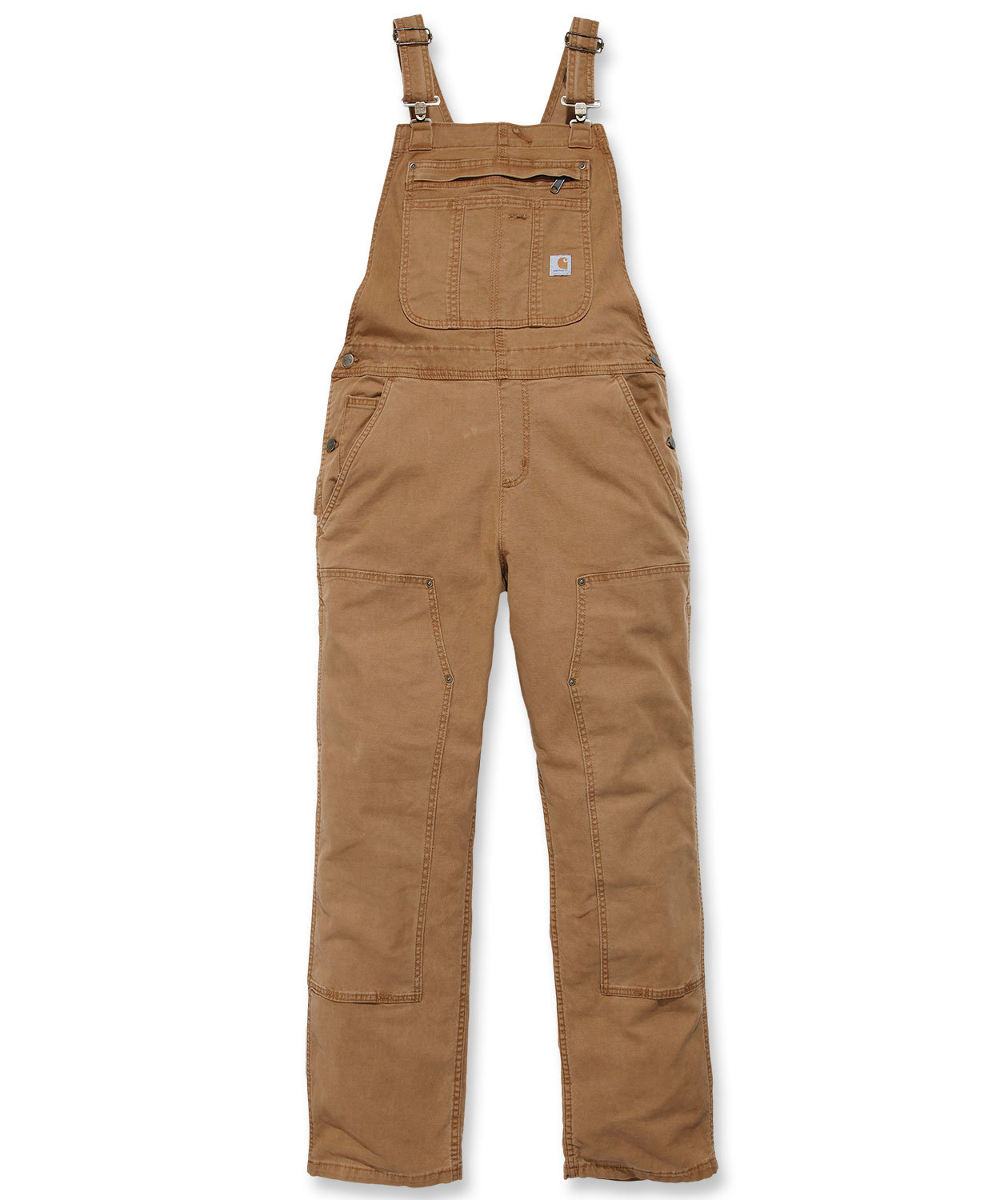 Carhartt Double Front BIB overall dam, Brun, large image number 0