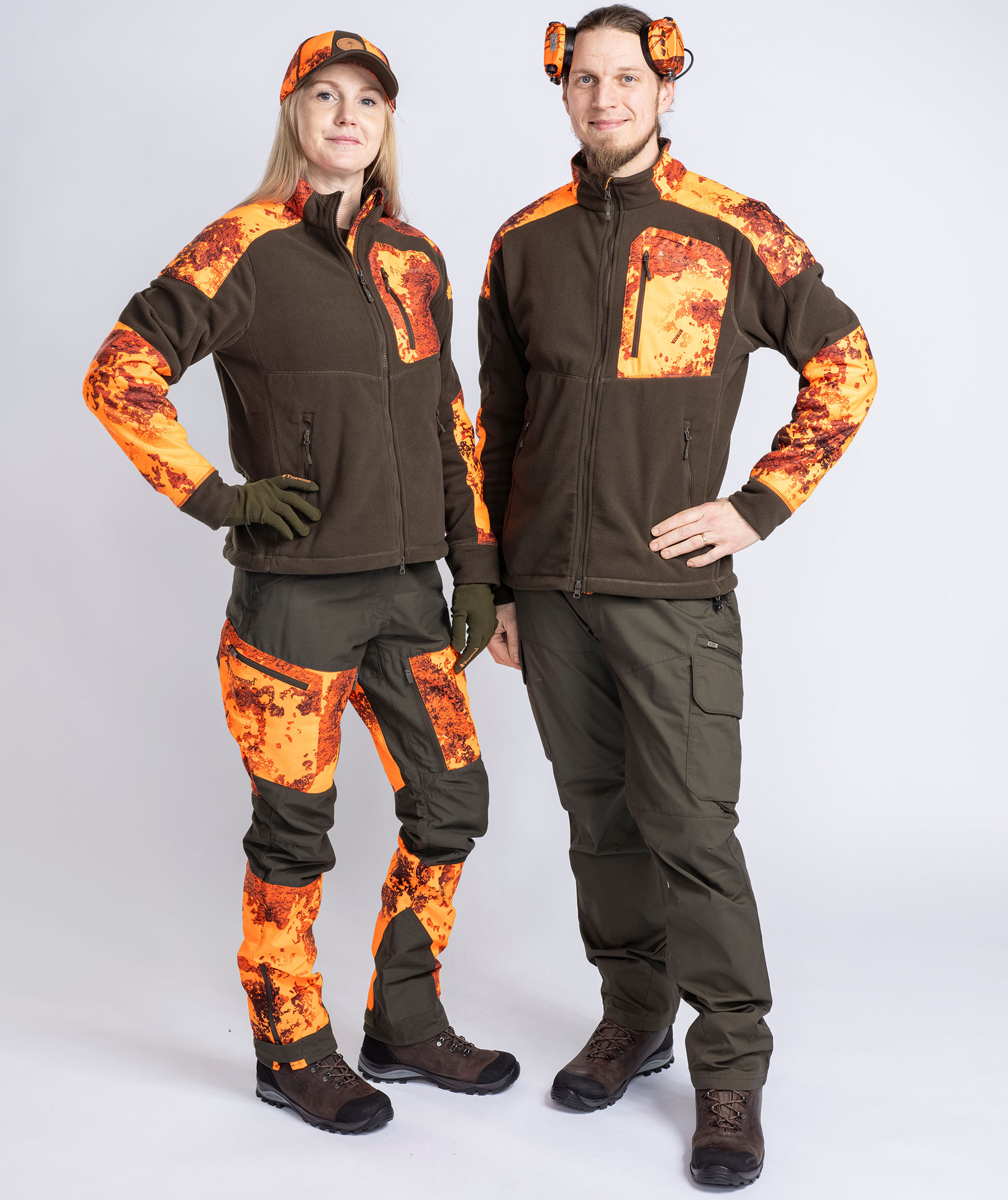 Pinewood&nbsp;Sm&aring;land Hunters Camou fleecejakke, Hunting Brown/Strata Blaze, large image number 10